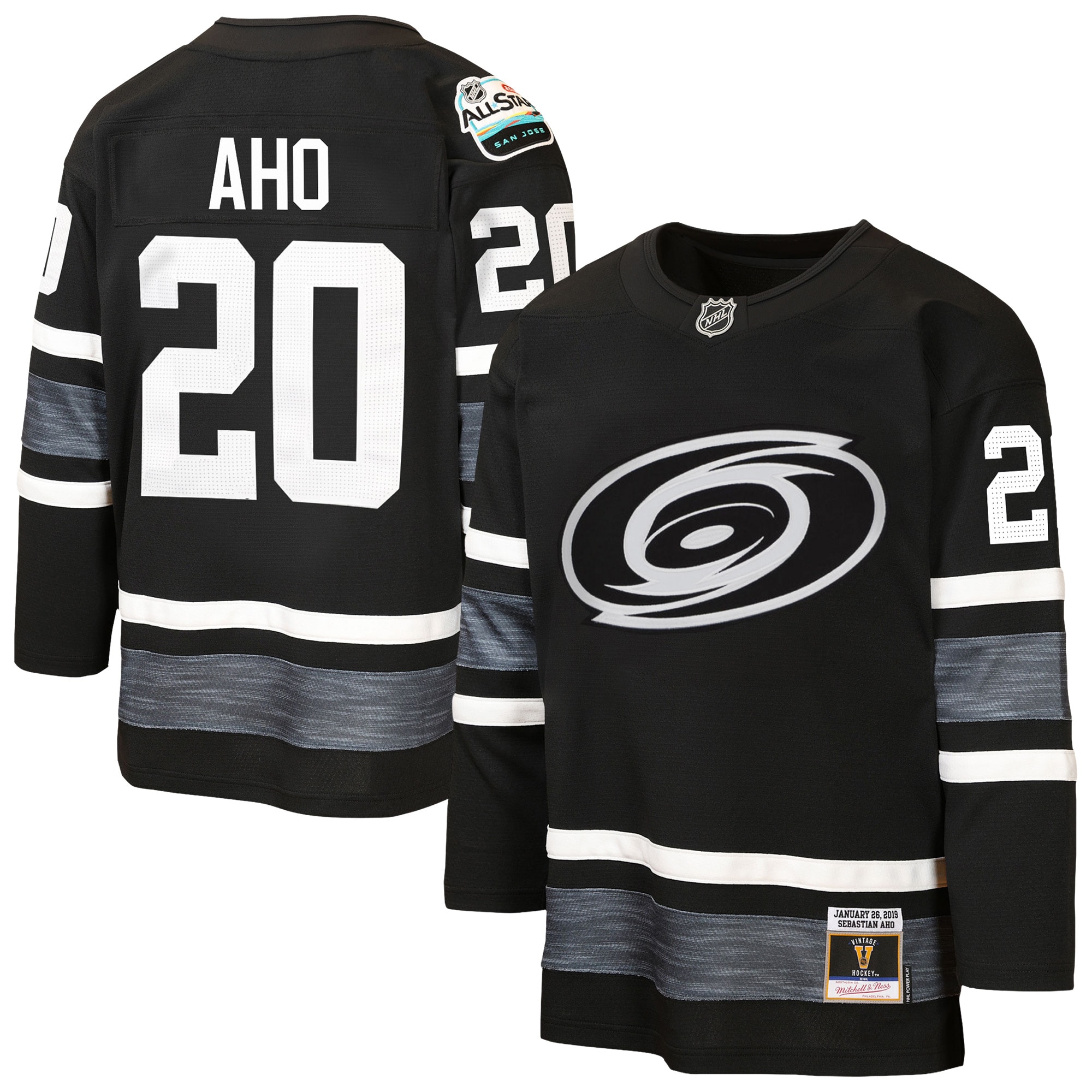 Sebastian Aho Carolina Hurricanes Mitchell Ness 2019 All Star Game Power Play Jersey Black Men