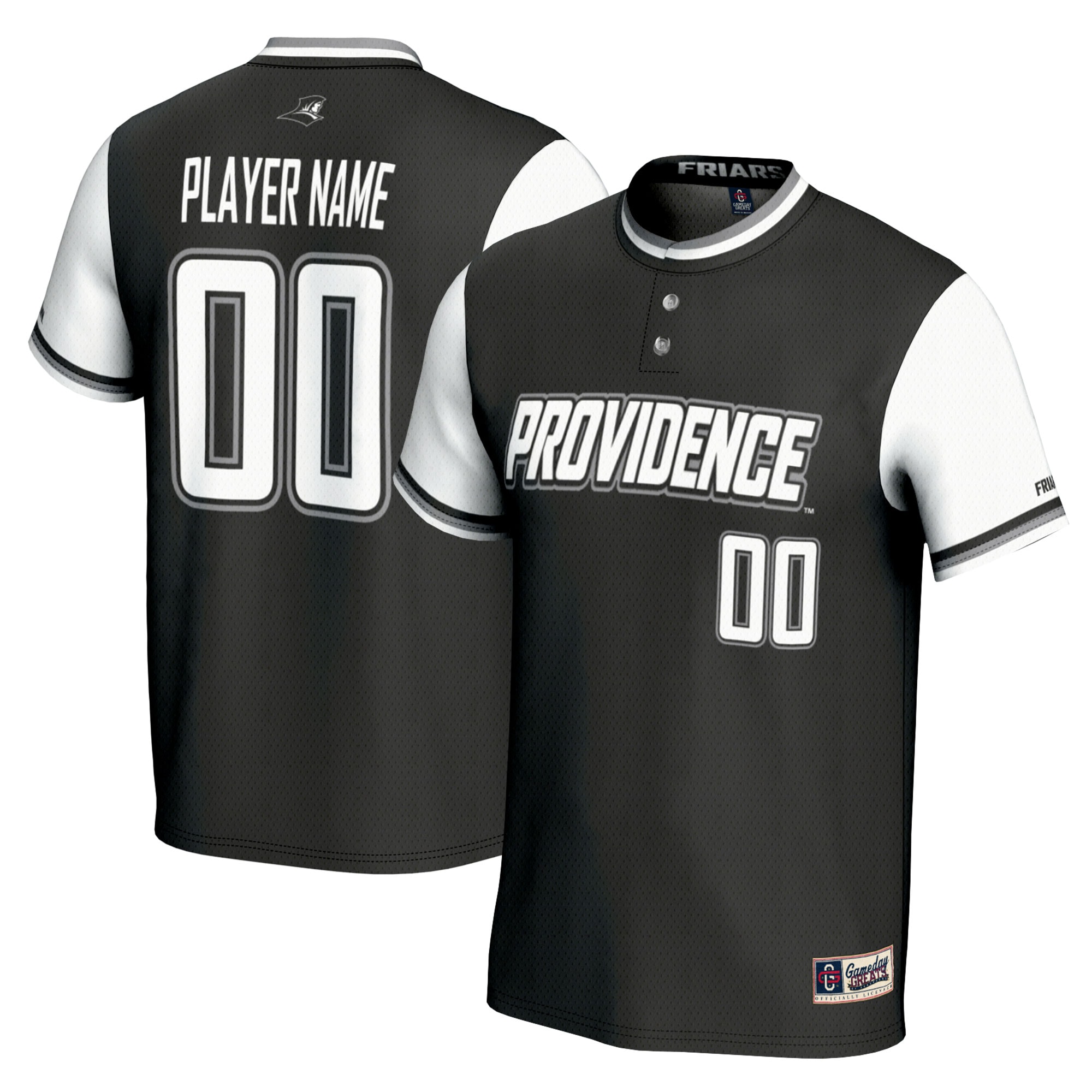 Providence Friars Gameday Greats Unisex Nil Pick A Player Softball Lightweight Jersey Black