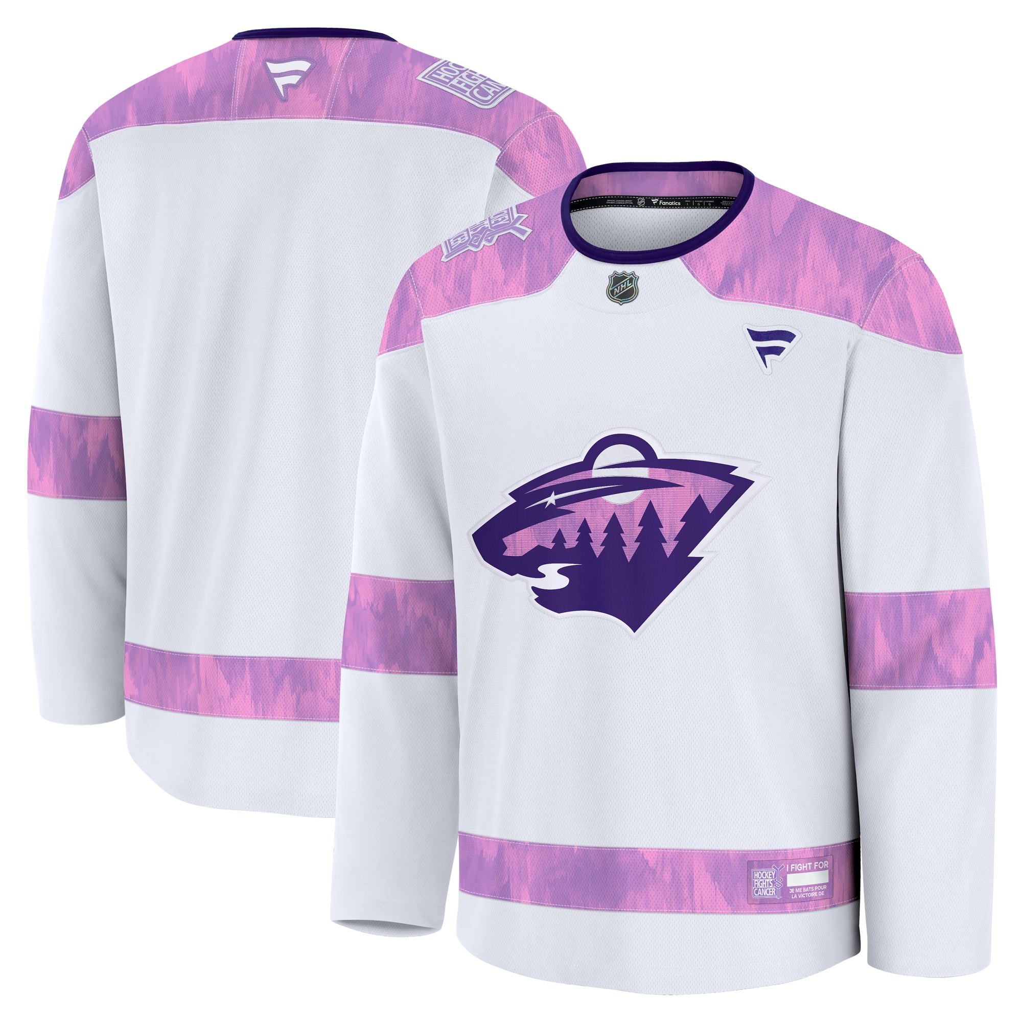 Minnesota Wild 2024 Hockey Fights Cancer Practice Jersey White