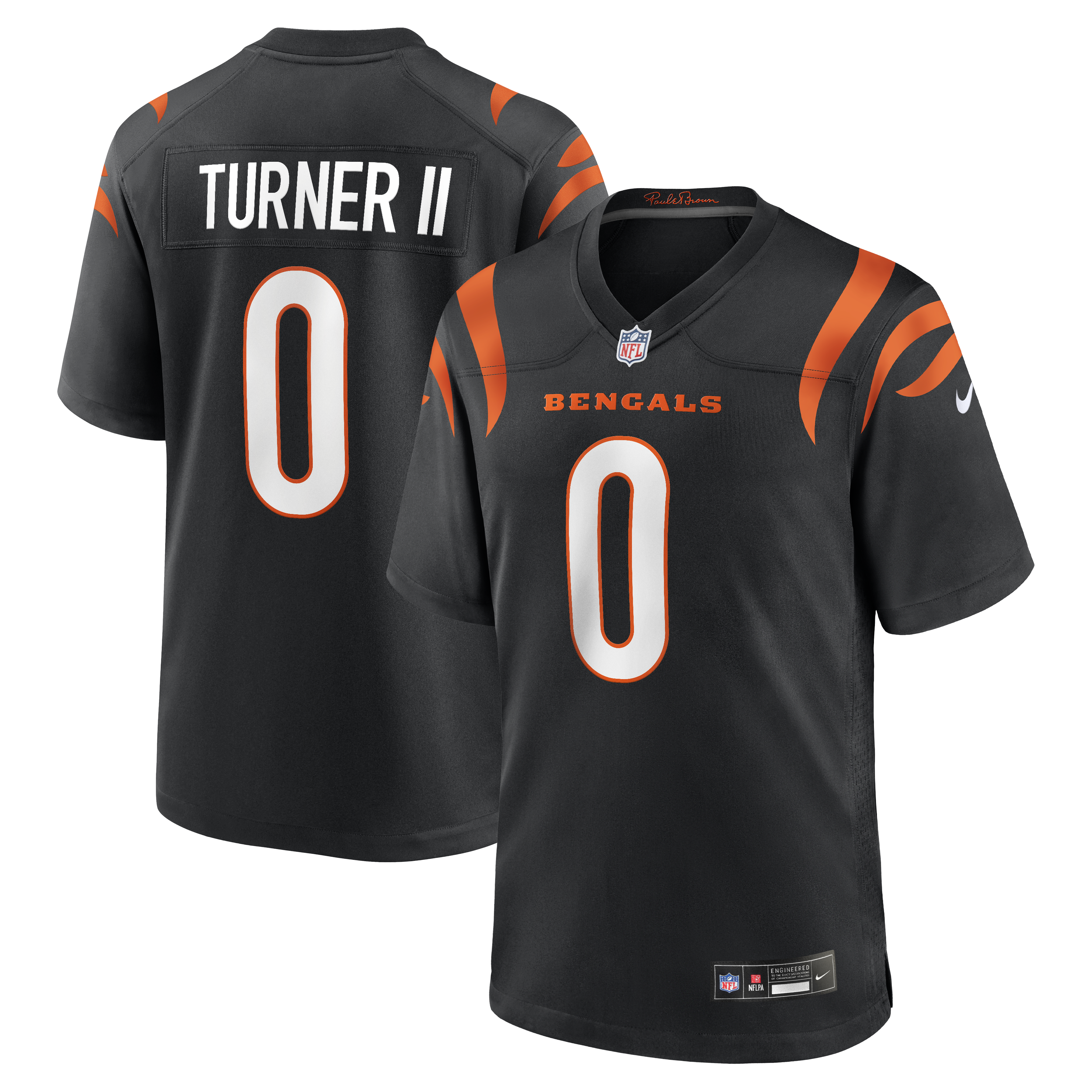 Dj Turner Ii Cincinnati Bengals Team Game Jersey Black