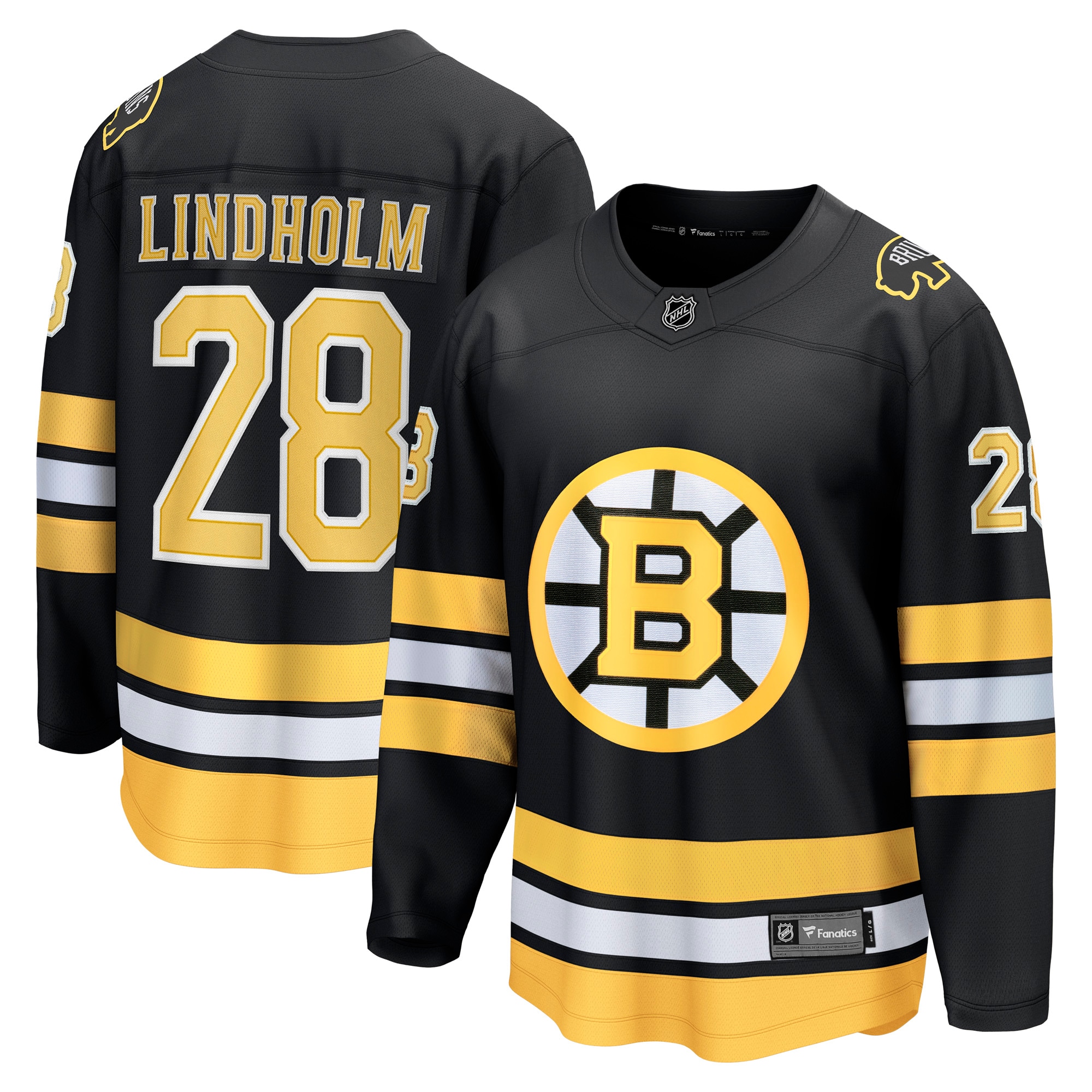 Elias Lindholm Boston Bruins Home Breakaway Player Jersey Black