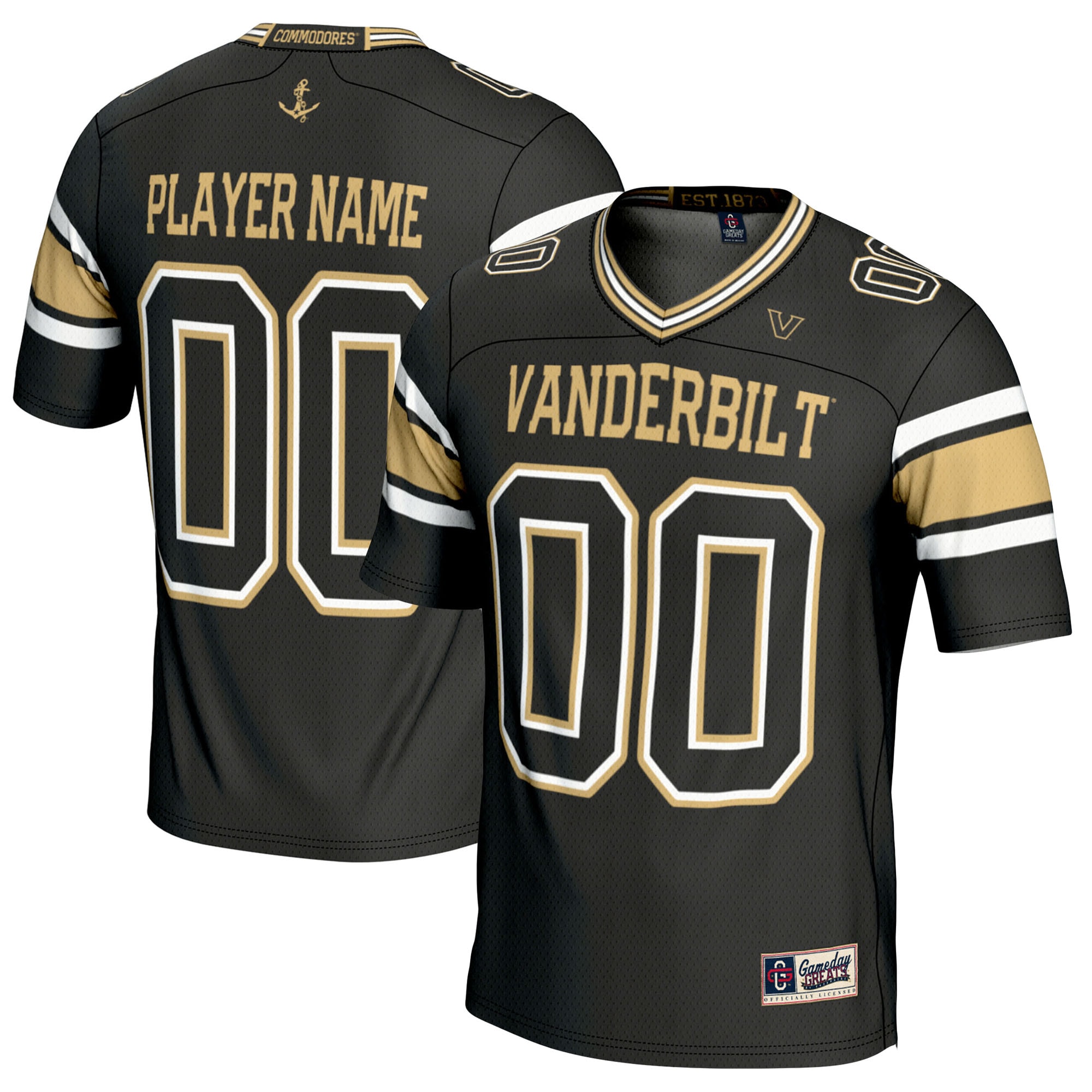 Vanderbilt Commodores Gameday Greats Nil Pick A Player Football Jersey Black