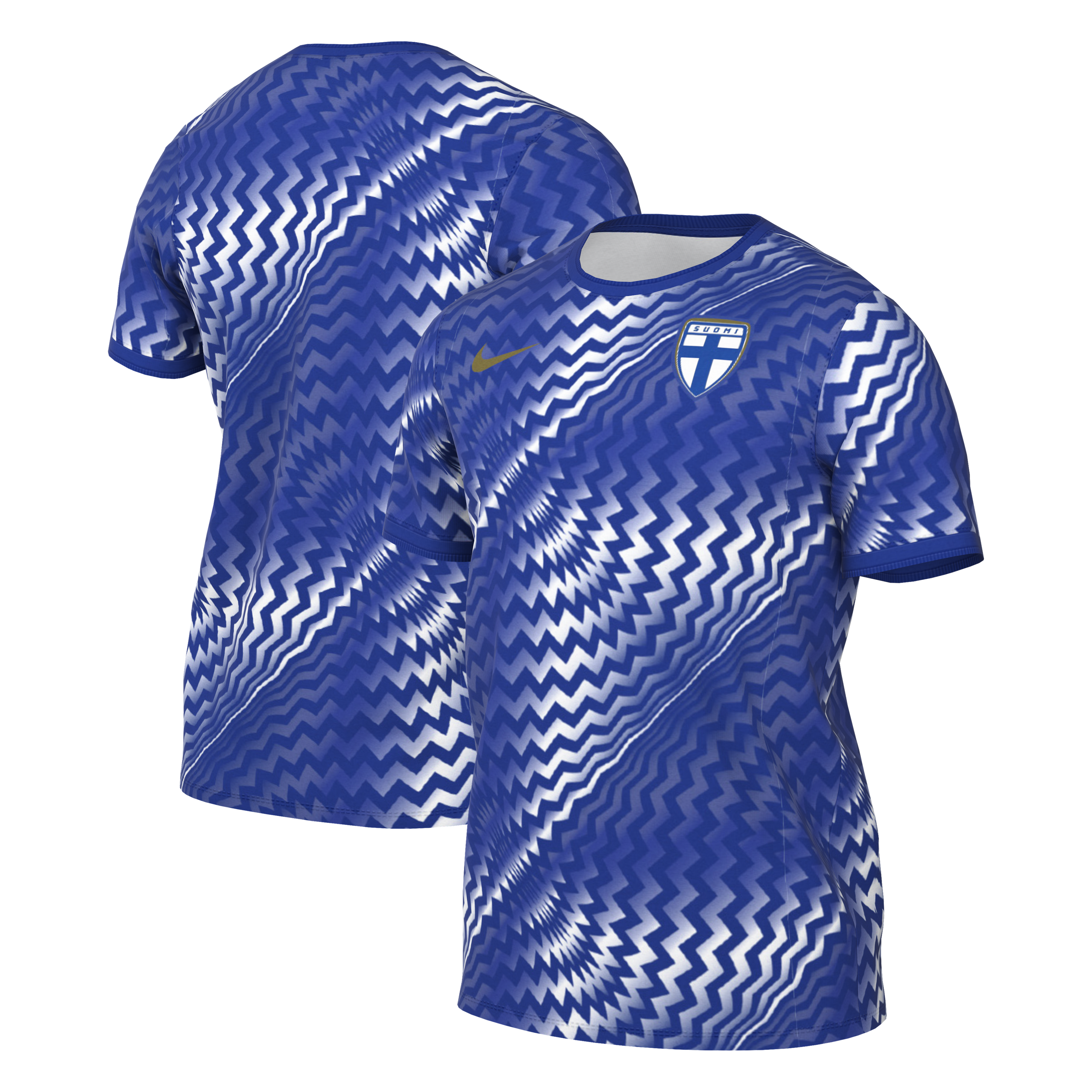 Finland National Team 2026 Academy Pro Pre Match Top Blue