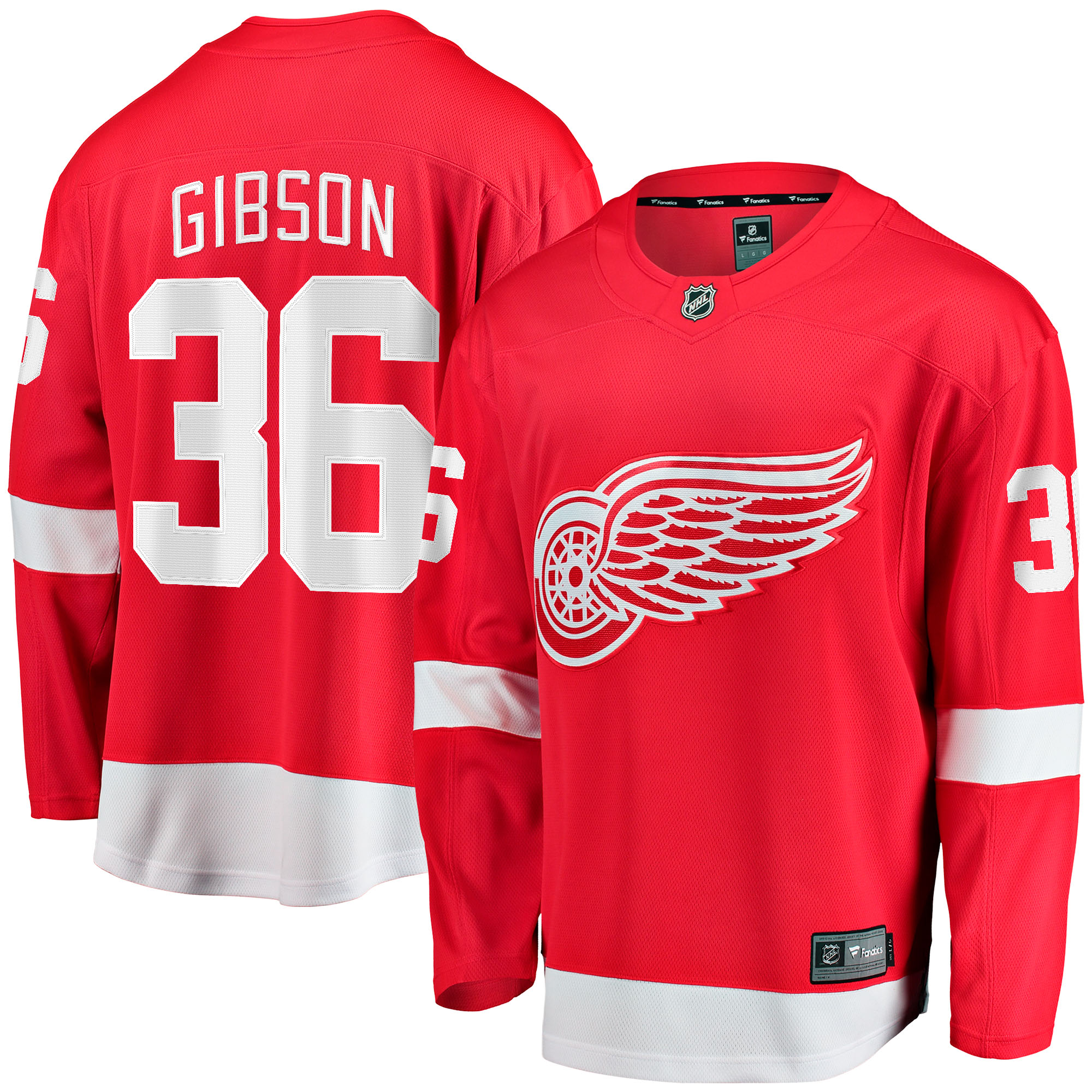 John Gibson Detroit Red Wings Home Breakaway Jersey Red
