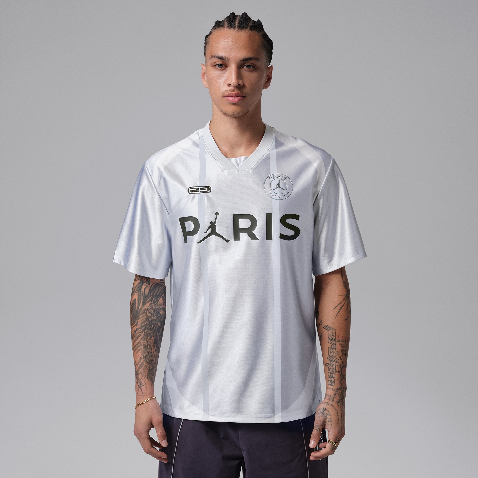 Paris Saint Germain Jordan Brand Lifestyle Jersey Gray