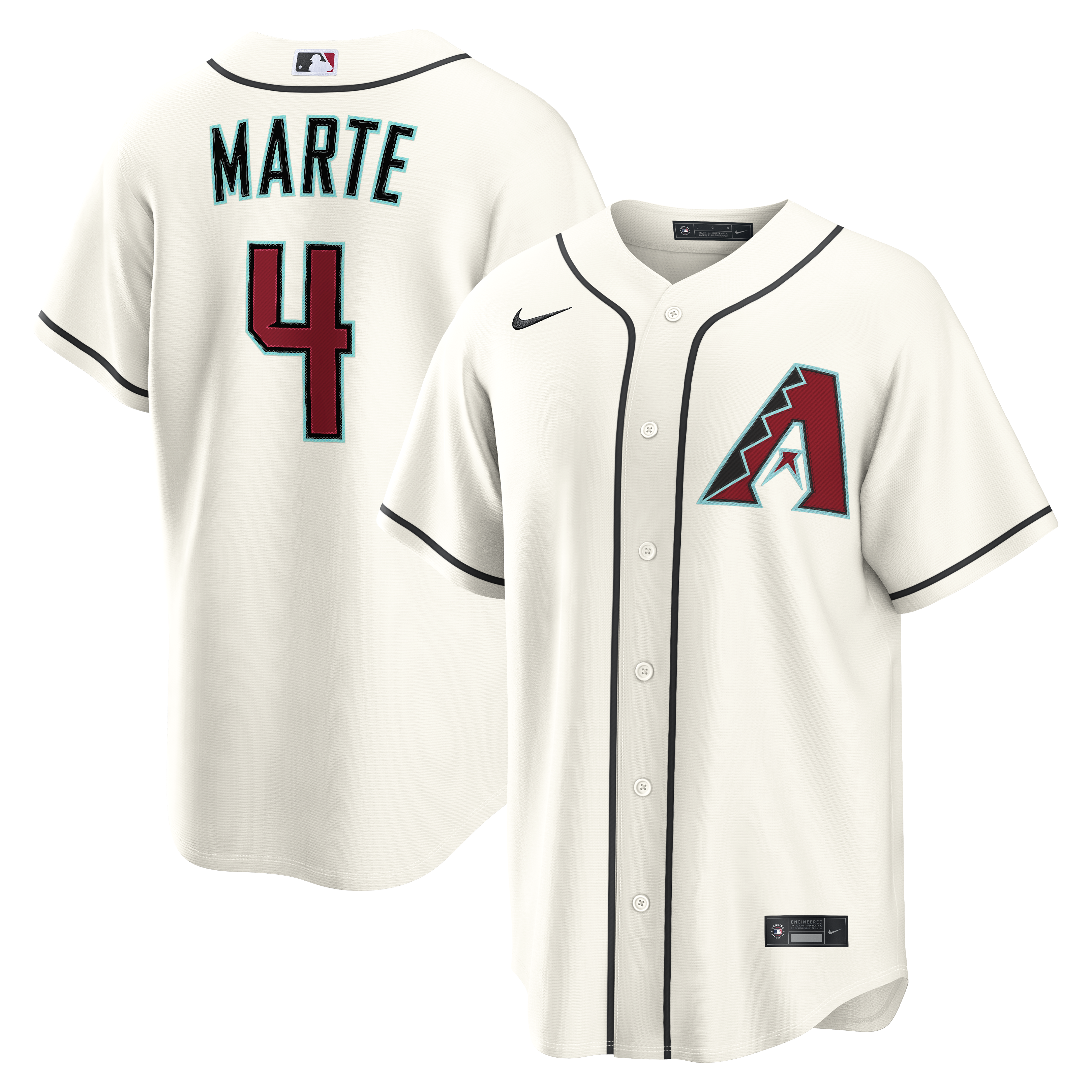 Ketel Marte Arizona Diamondbacks Home Replica Jersey Cream