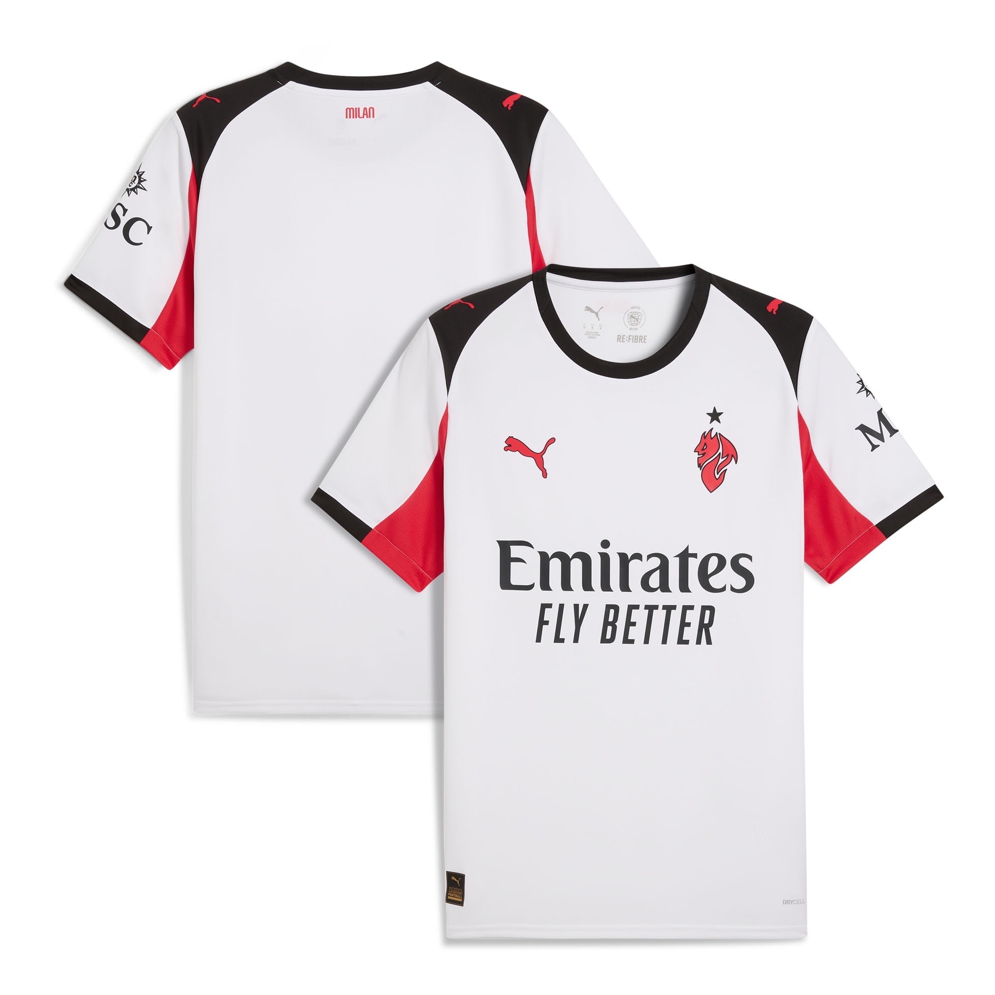 Ac Milan 2025/26 Away Replica Jersey White