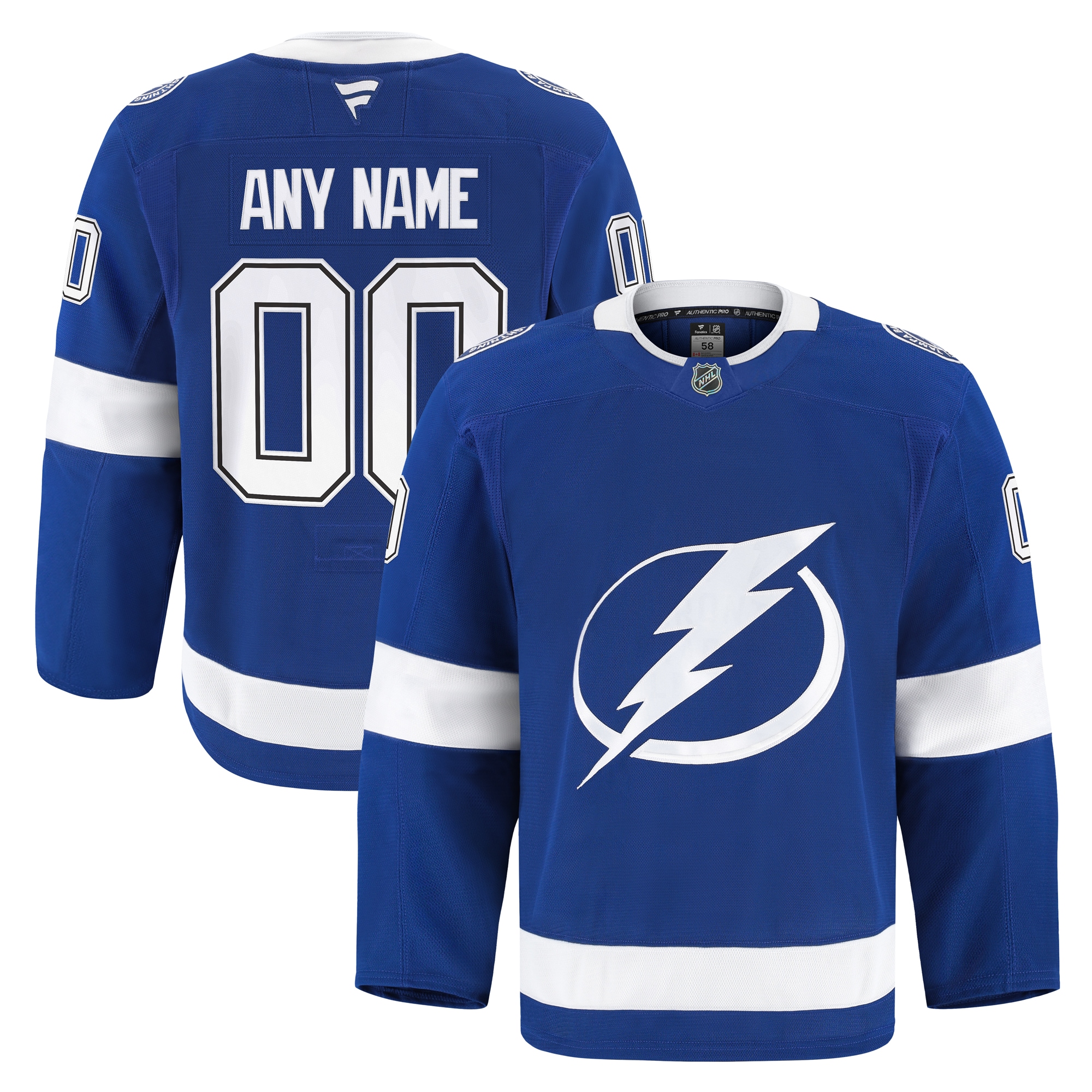 Tampa Bay Lightning Home Pro Custom Jersey Blue