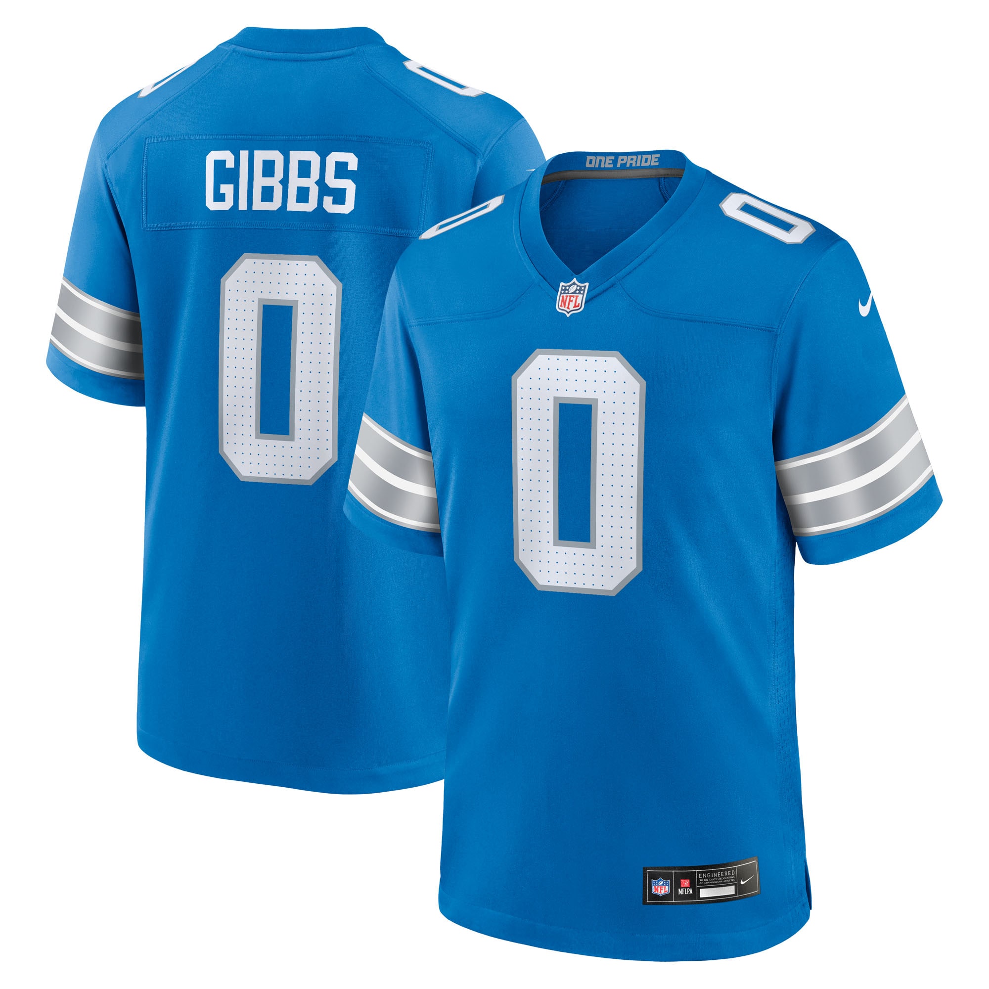 Jahmyr Gibbs Detroit Lions Game Player Jersey Blue