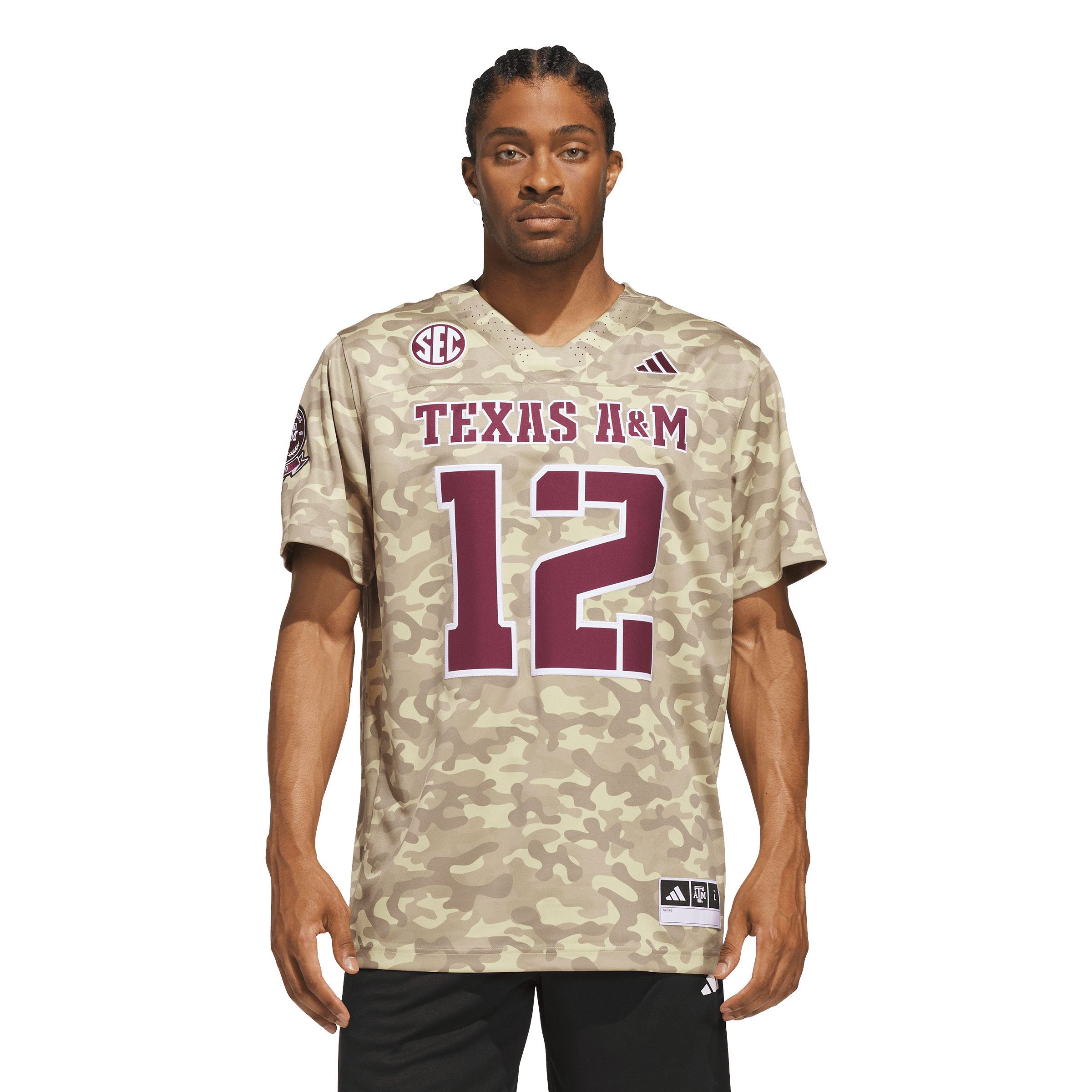 12 Texas A M Aggies Honor Support Premier Strategy Jersey Beige