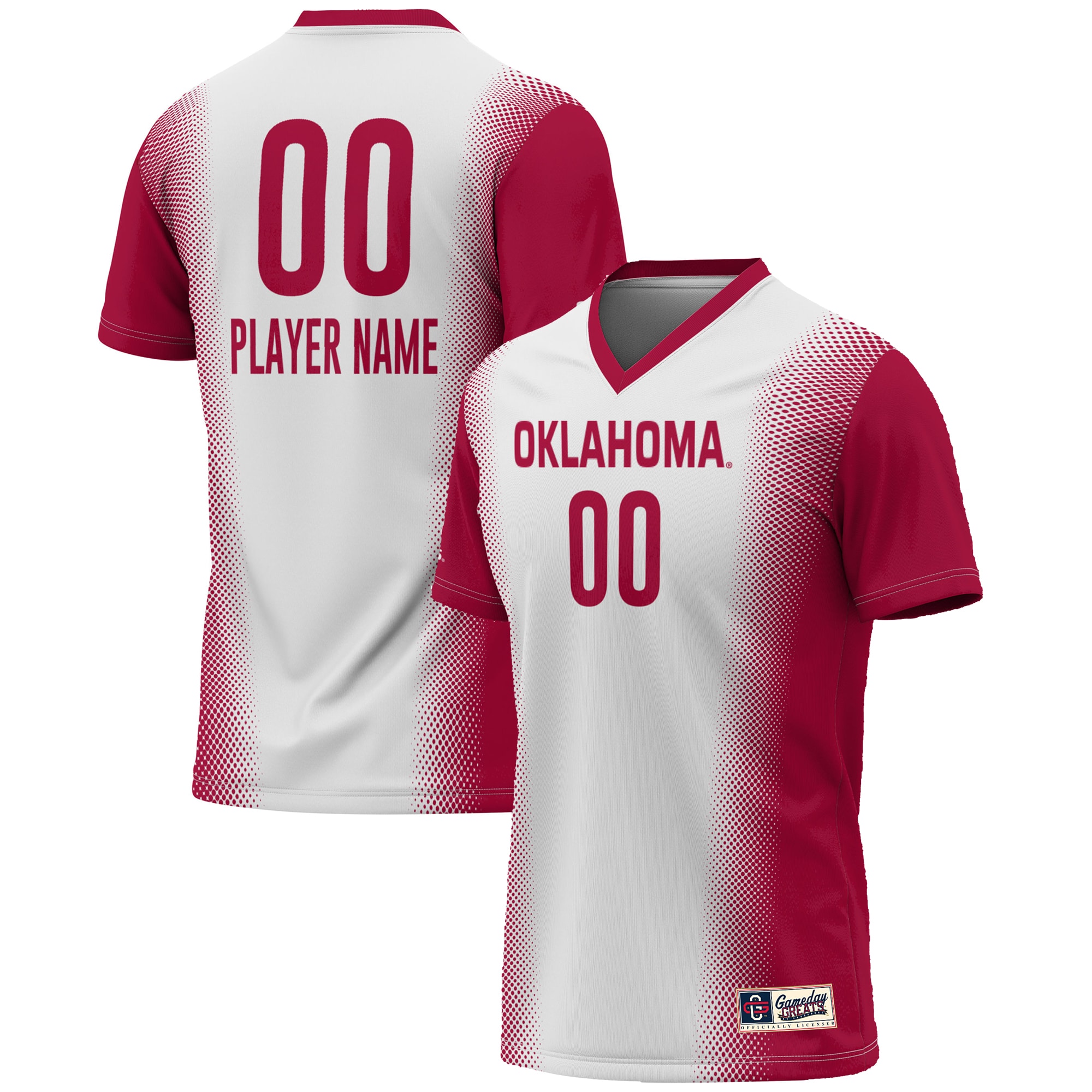 Oklahoma Sooners Gameday Greats Nil Pick A Player Lightweight Soccer Jersey White Men
