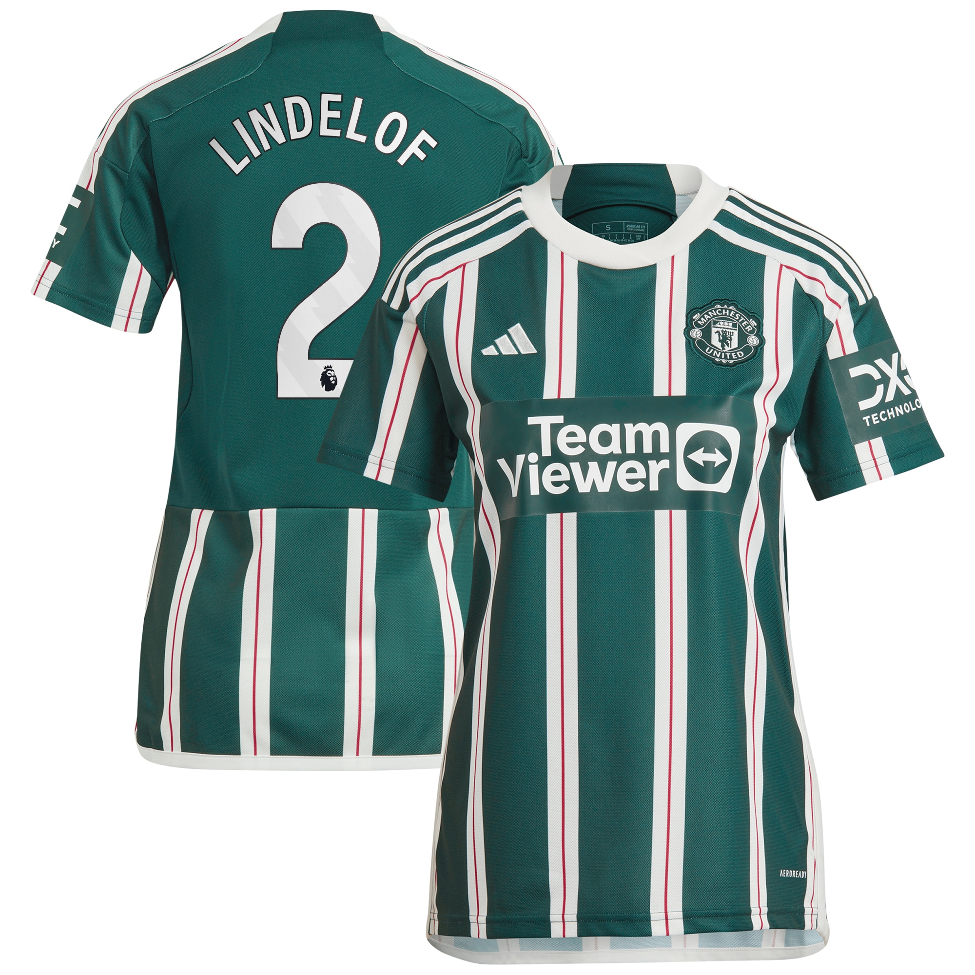 Victor Lindelof Manchester United 2023/24 Away Replica Player Jersey Green Men