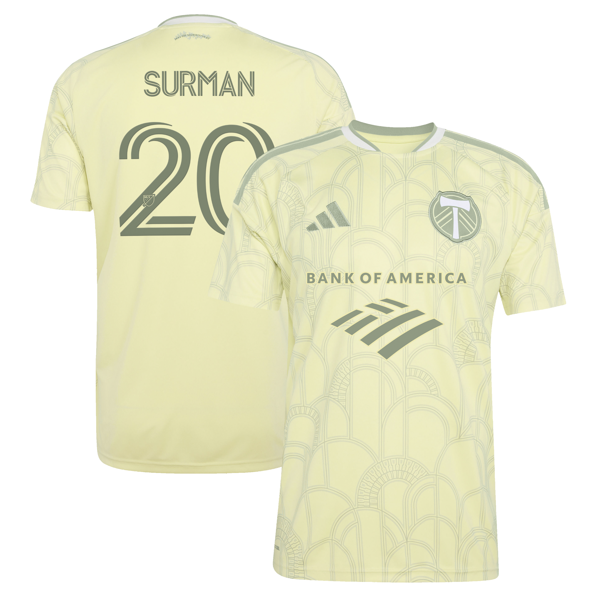 Finn Surman Portland Timbers 2026 Civic Stadium Kit Replica Jersey Yellow