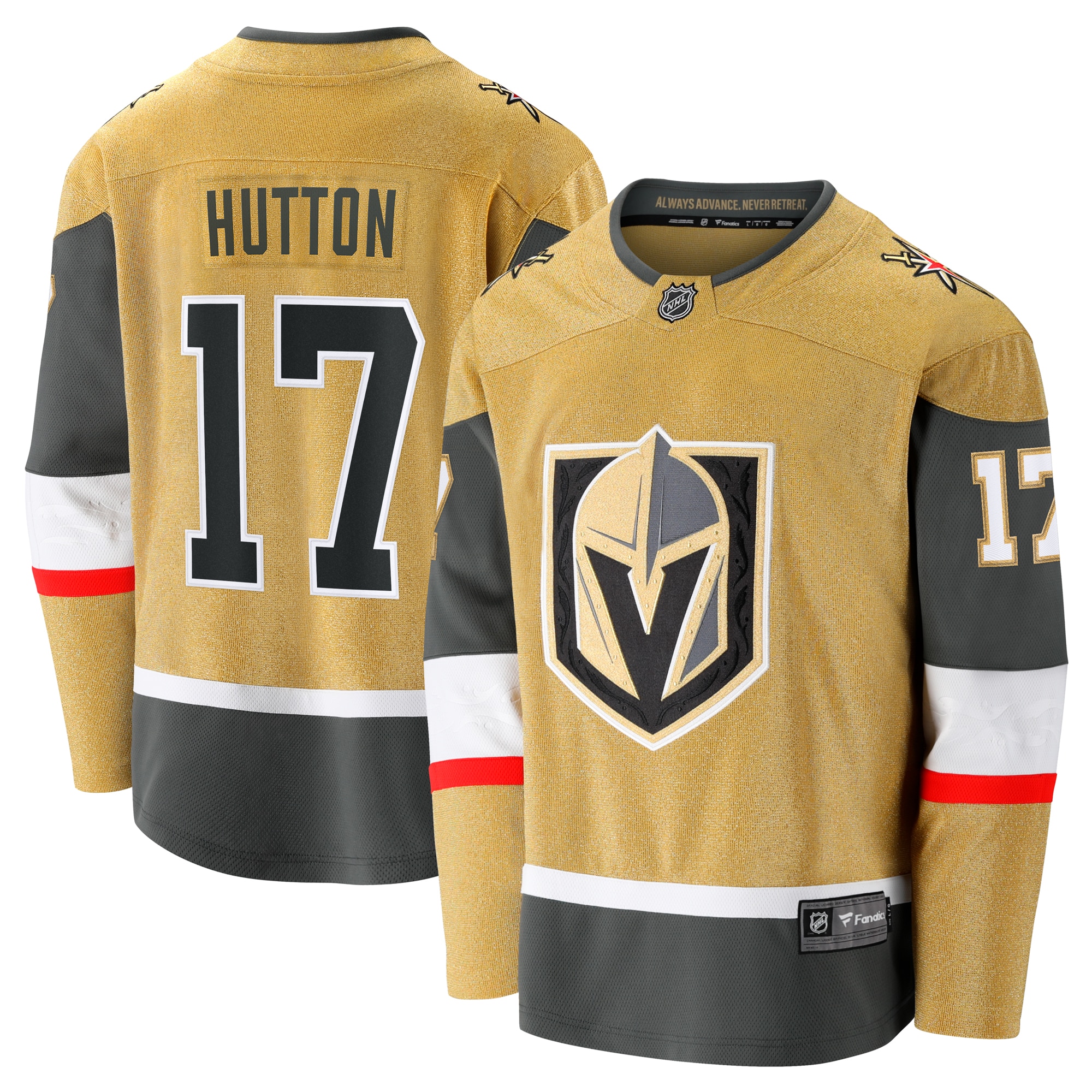 Ben Hutton Vegas Golden Knights Home Premier Breakaway Player Jersey Gold
