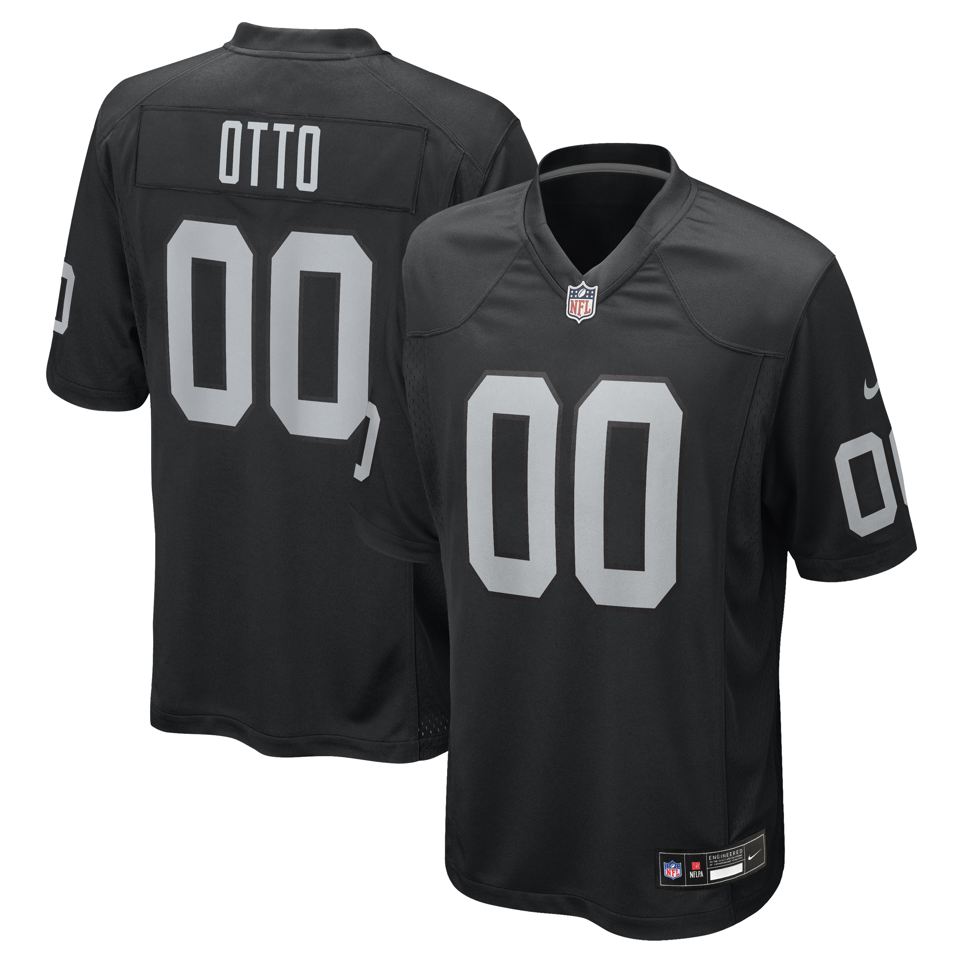 Jim Otto Las Vegas Raiders Game Retired Player Jersey Black