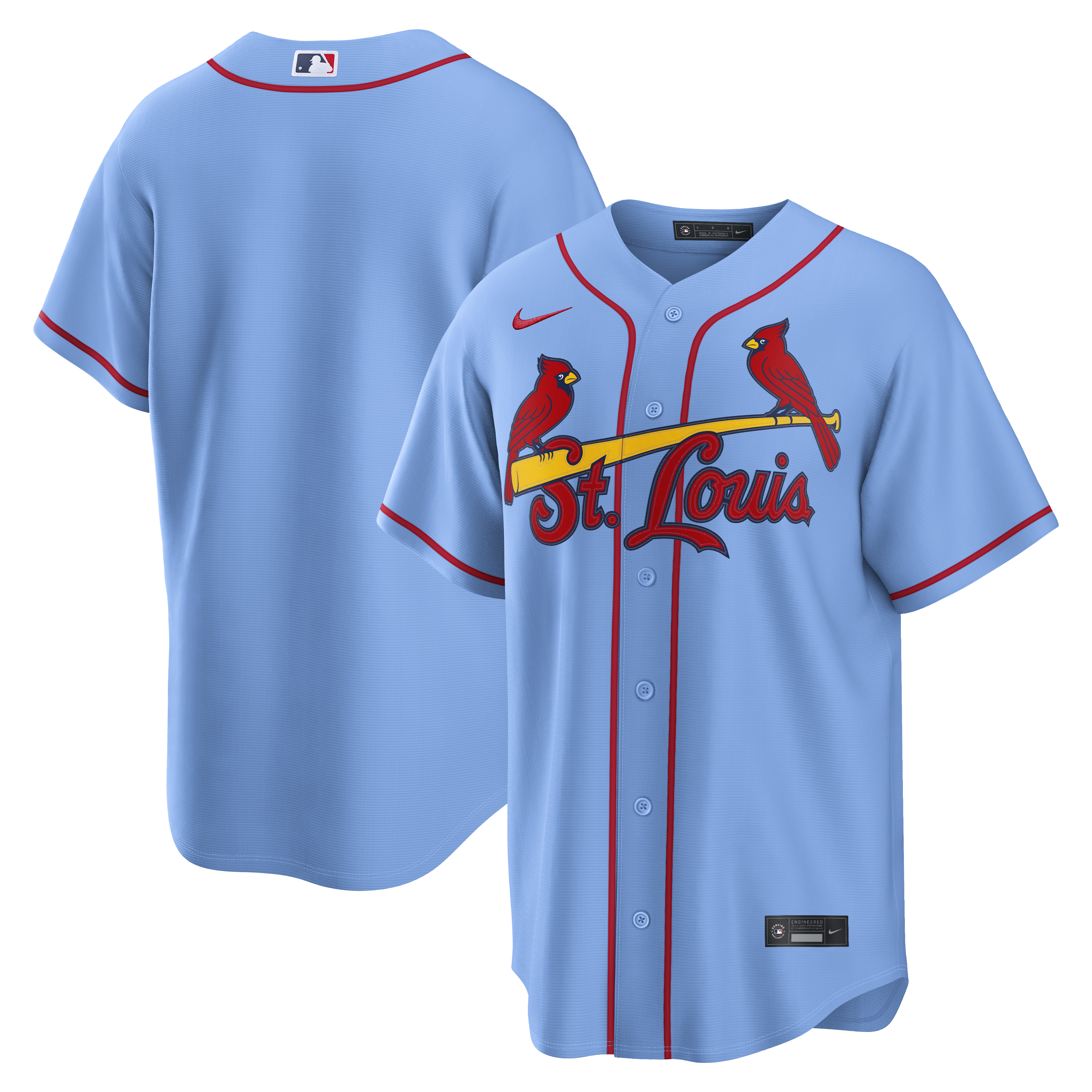 St Louis Cardinals Alternate Replica Jersey Light Blue