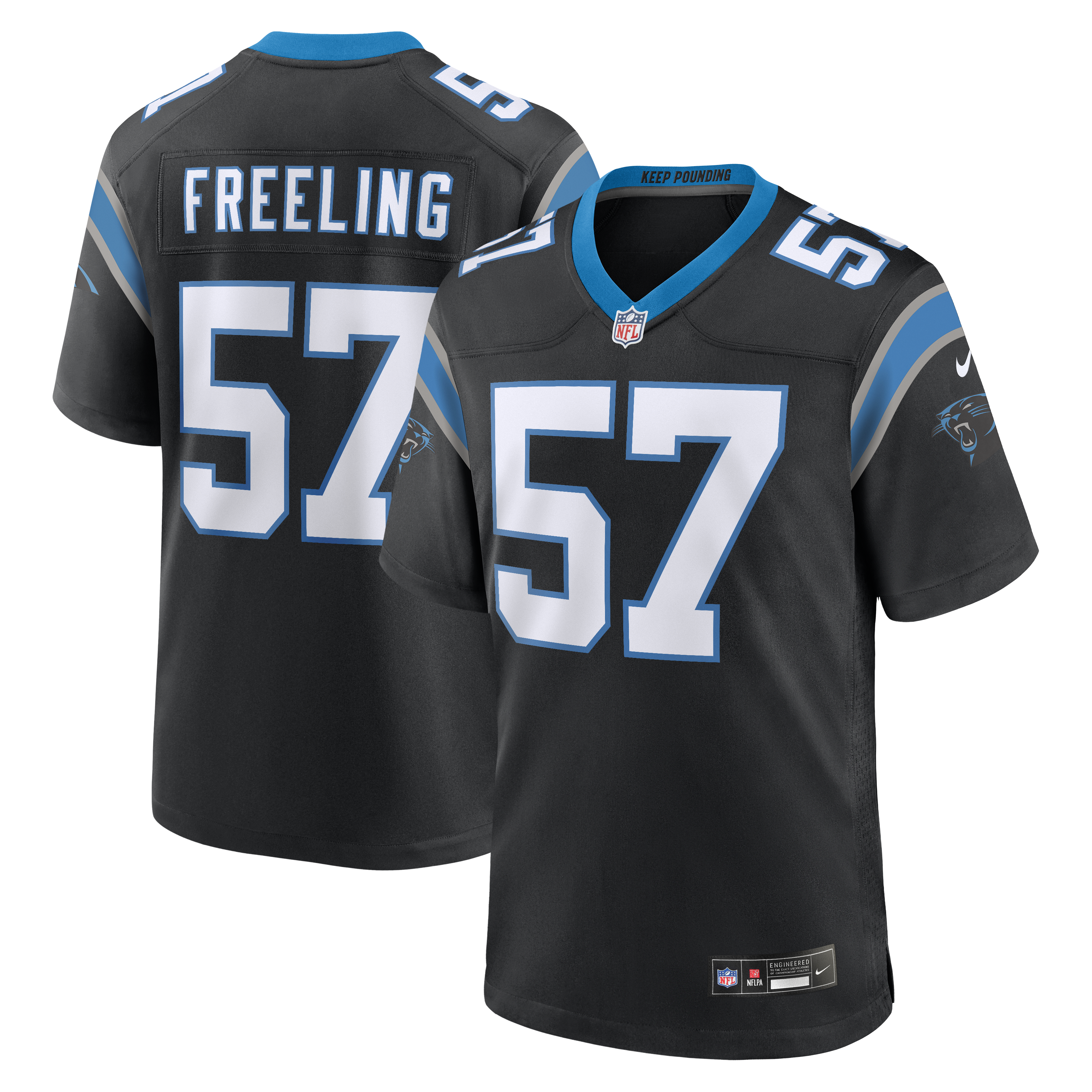 Monroe Freeling Carolina Panthers 2026 Nfl Draft First Round Pick No 19 Team Game Jersey Black