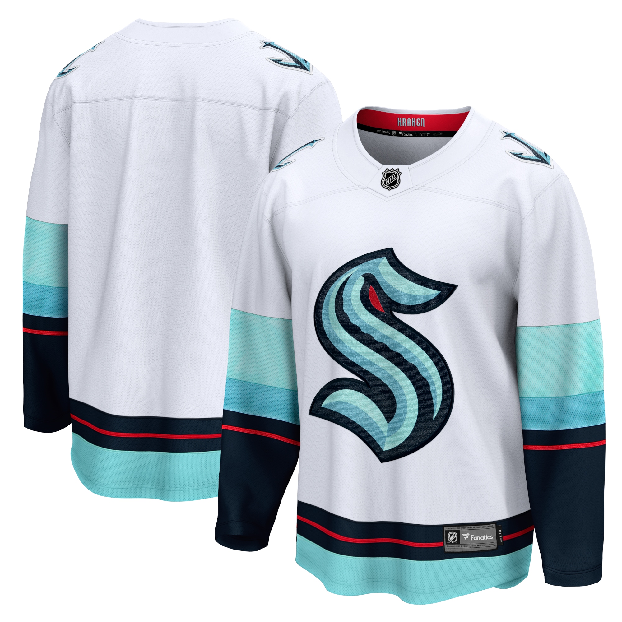 Seattle Kraken Away Breakaway Jersey White