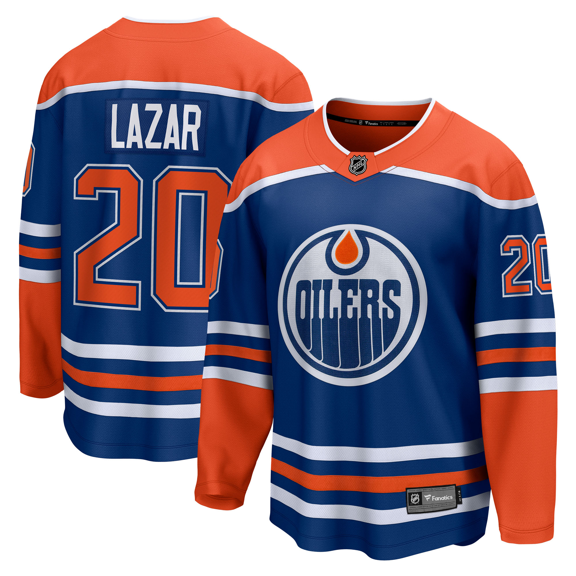 Curtis Lazar Edmonton Oilers Home Breakaway Jersey Royal