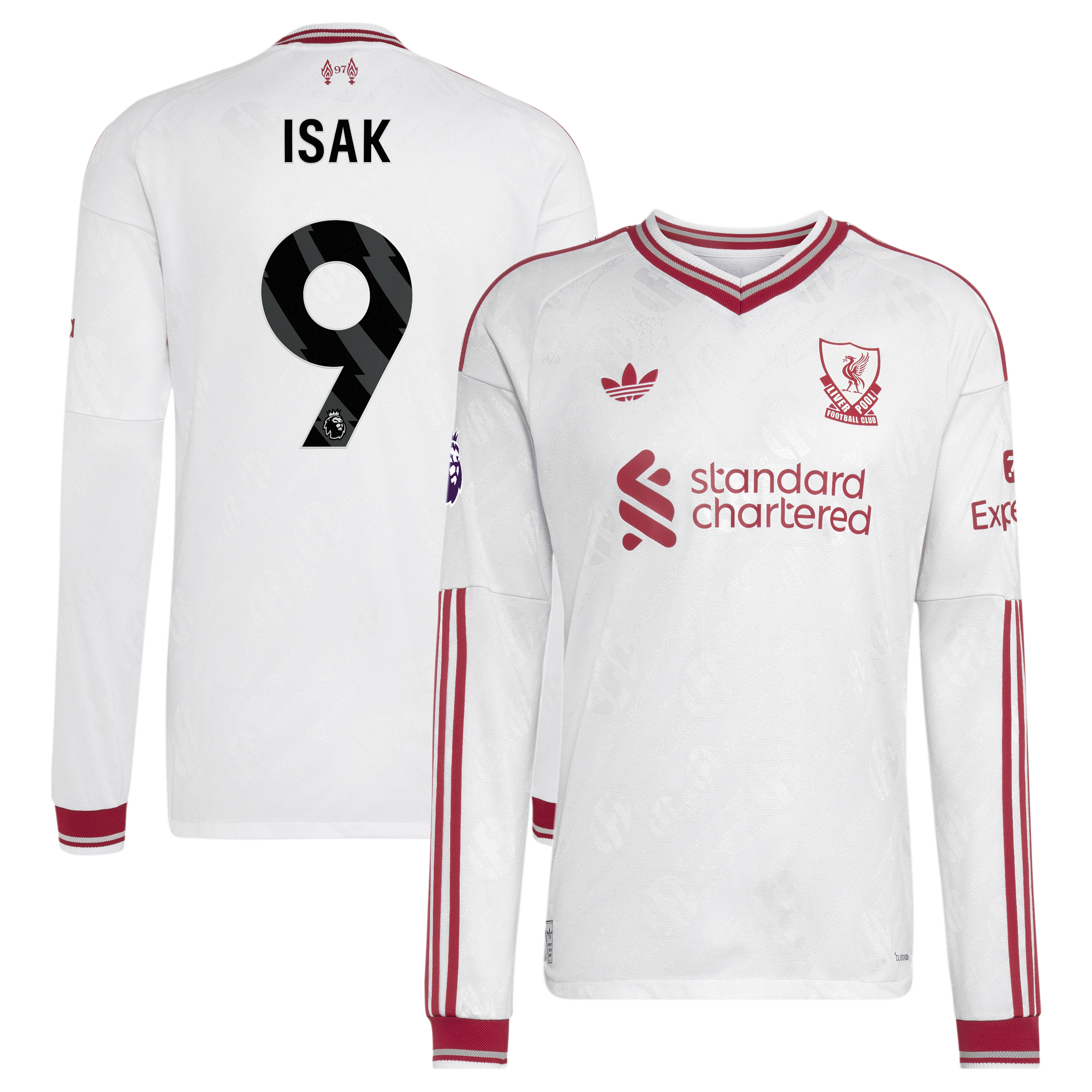 Alexander Isak Liverpool 2026/27 Away On Field Long Sleeve Jersey White