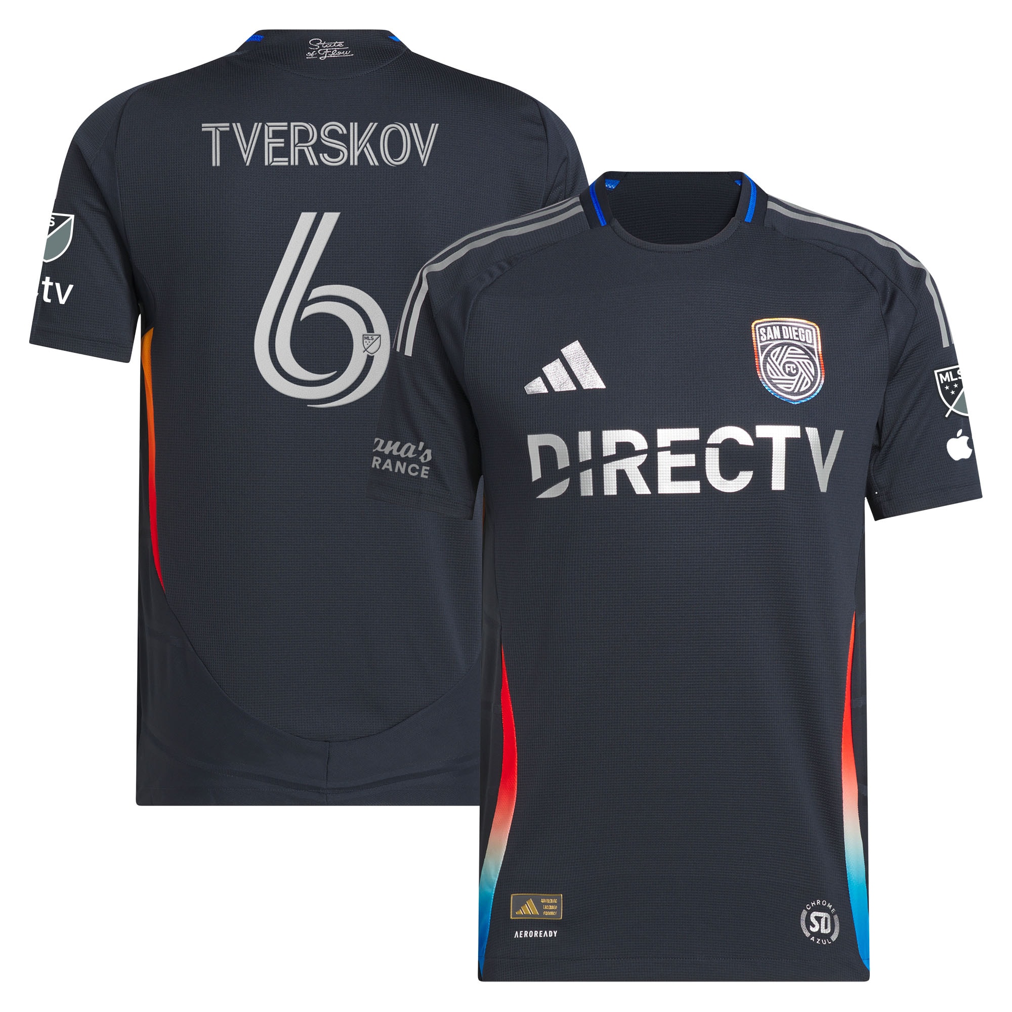 Jeppe Tverskov San Diego Fc 2025 State Of Flow On Field Jersey Navy