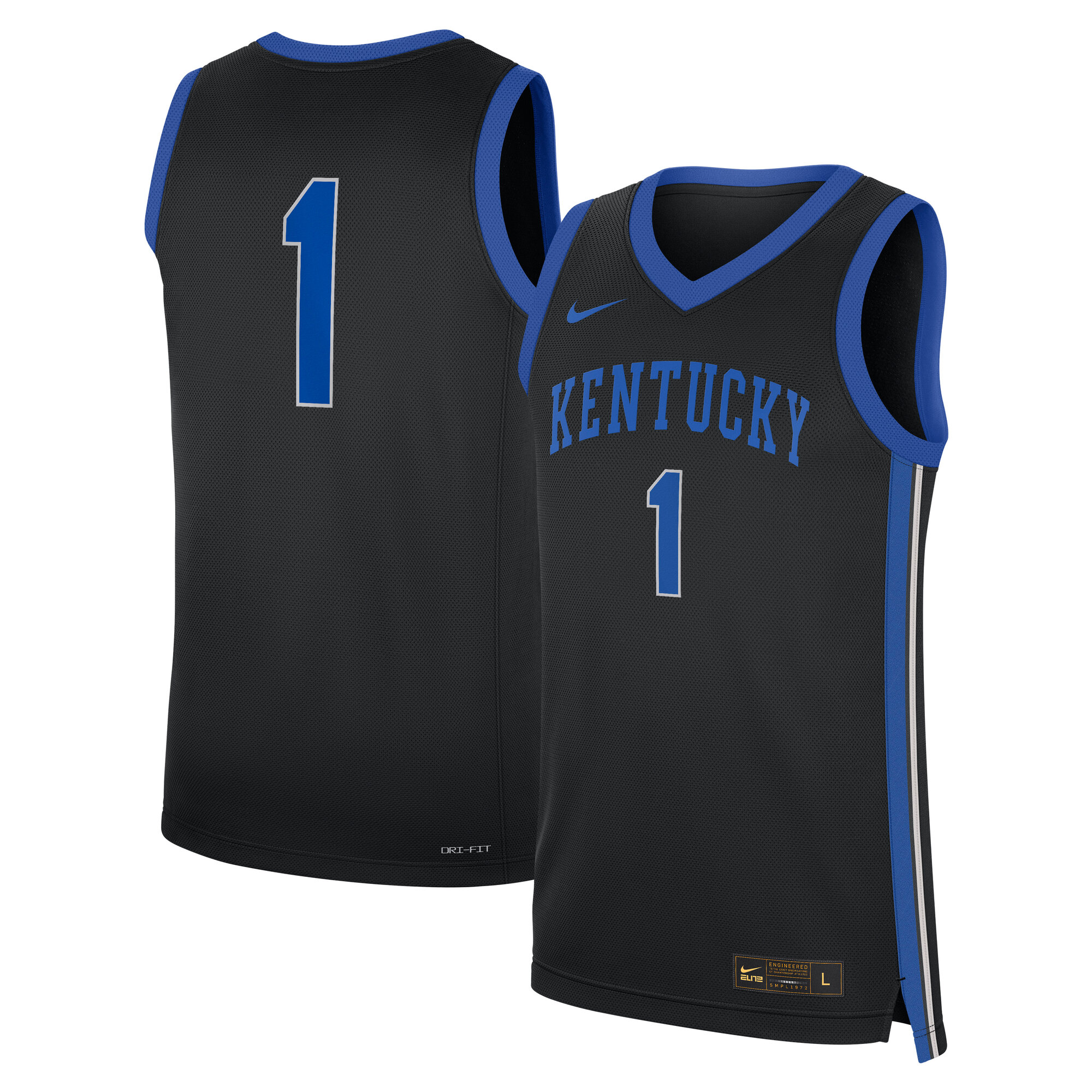 1 Kentucky Wildcats Alternate Replica Jersey Black
