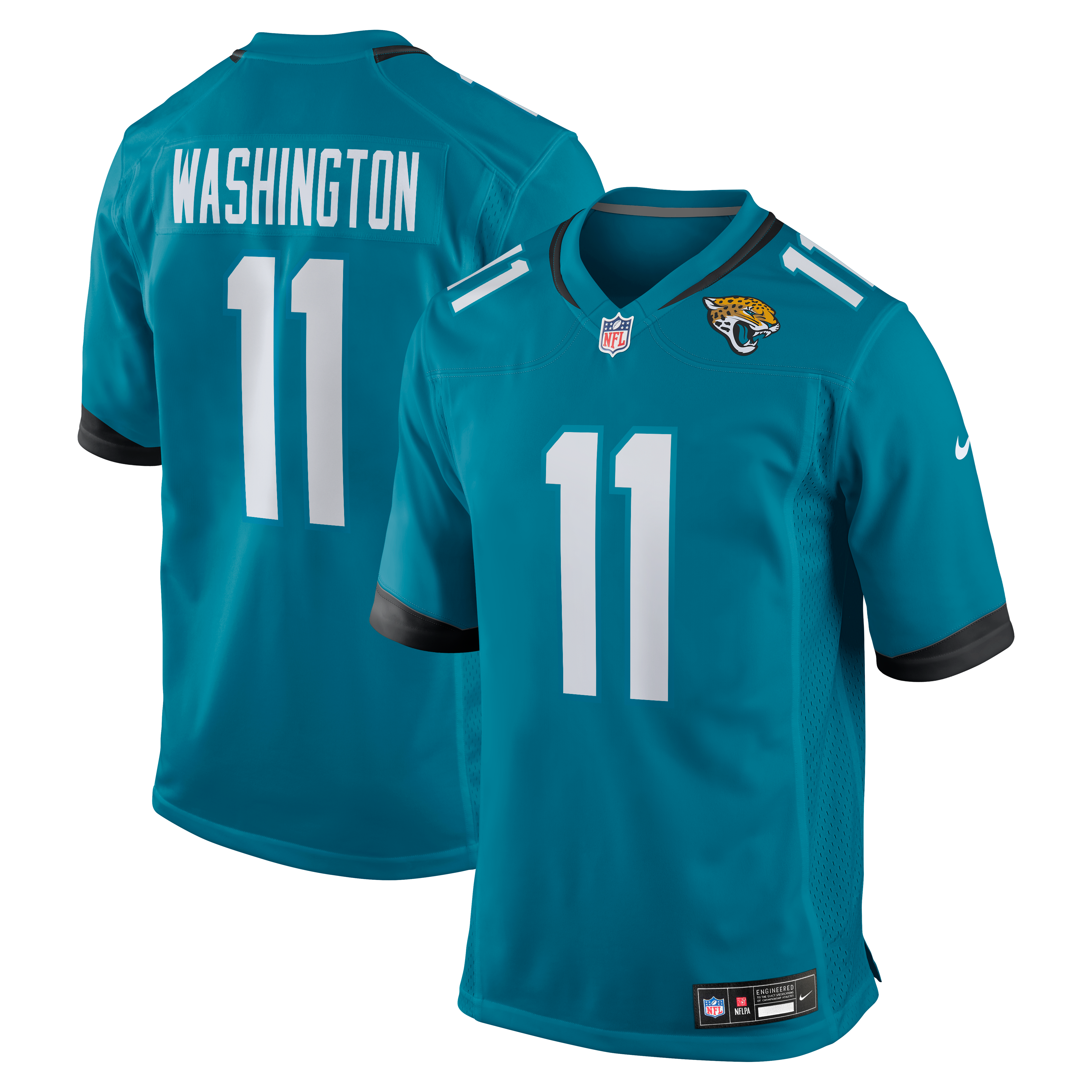 Parker Washington Jacksonville Jaguars Team Game Jersey Teal