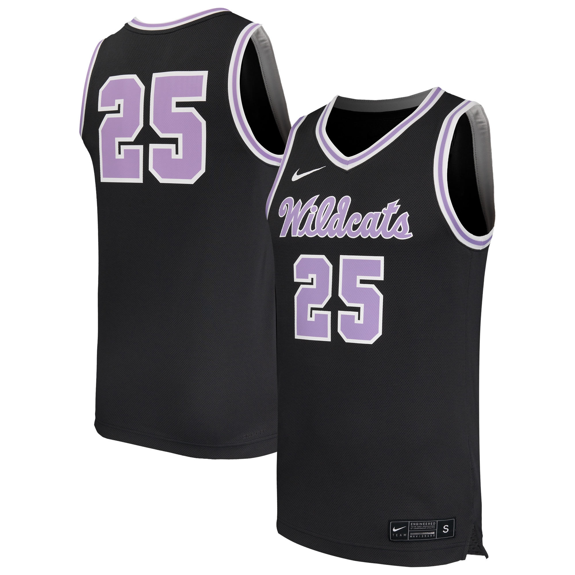 25 Kansas State Wildcats Replica Basketball Jersey Black