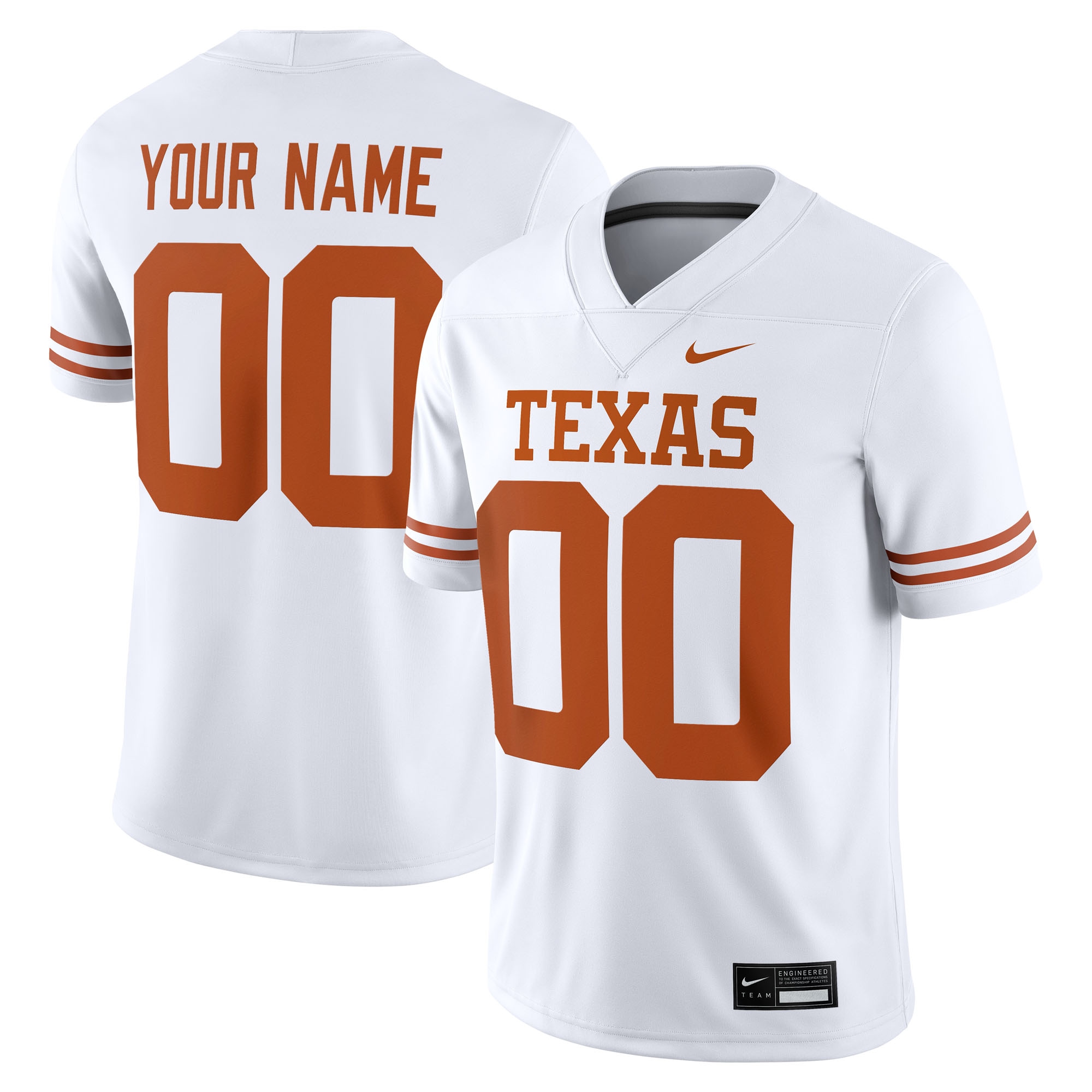 Texas Longhorns White Custom Game Jersey White