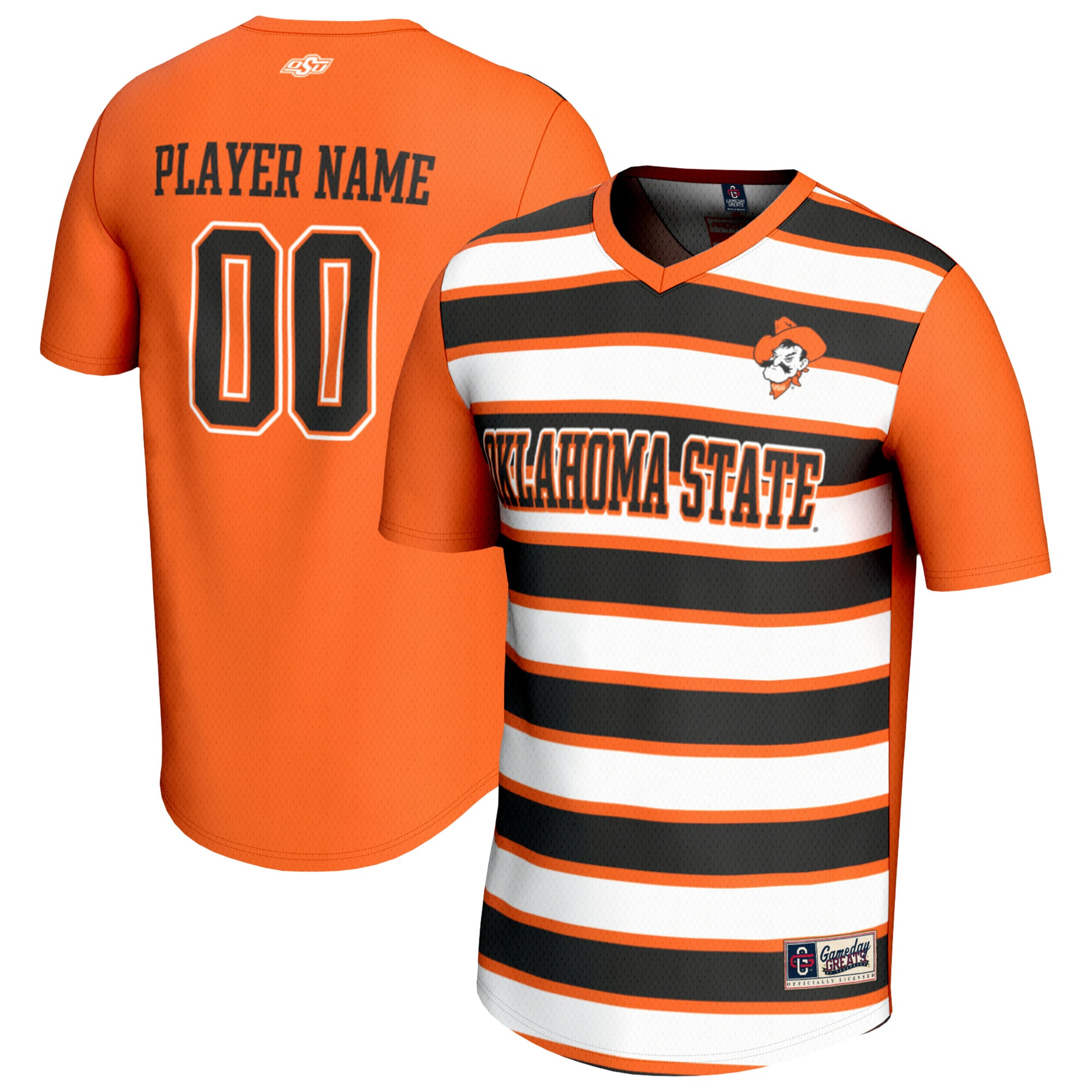 Oklahoma State Cowboys Gameday Greats Nil Pick A Player Collegiate Soccer Lightweight Fashion Jersey Orange Men