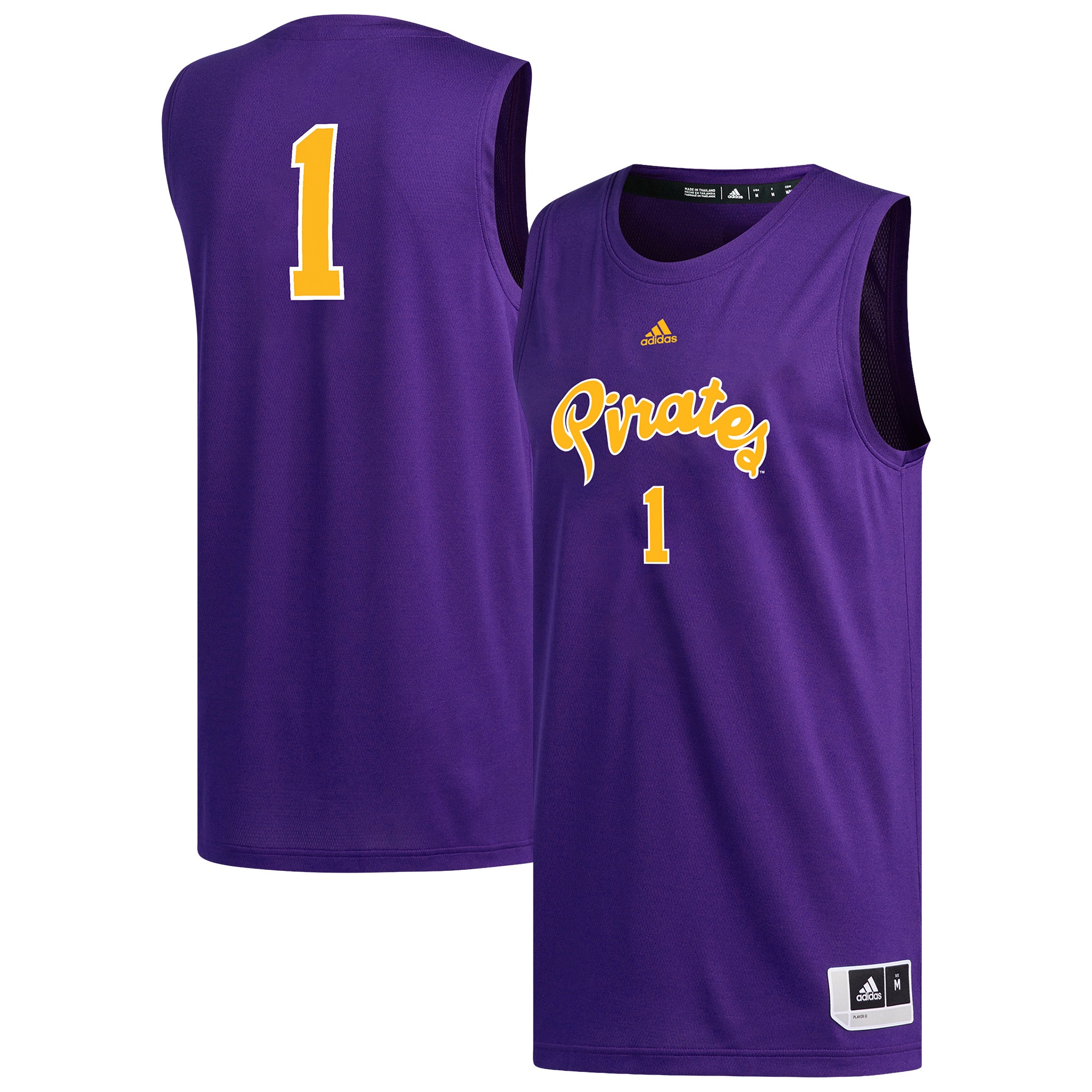 1 Ecu Pirates Replica Basketball Jersey Purple