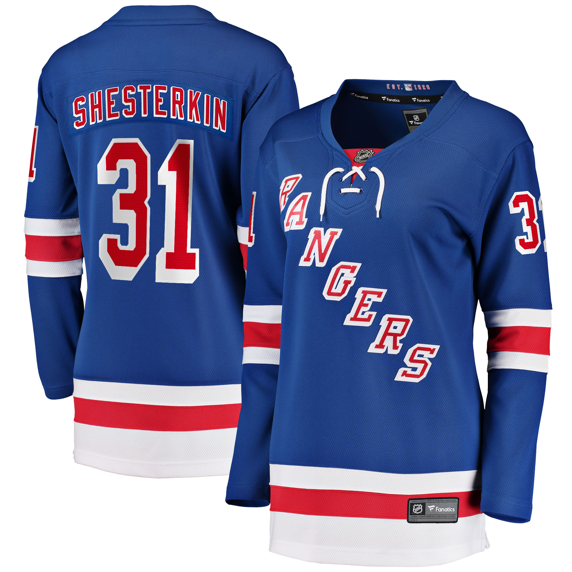 Igor Shesterkin New York Rangers Women S Home Breakaway Jersey Blue