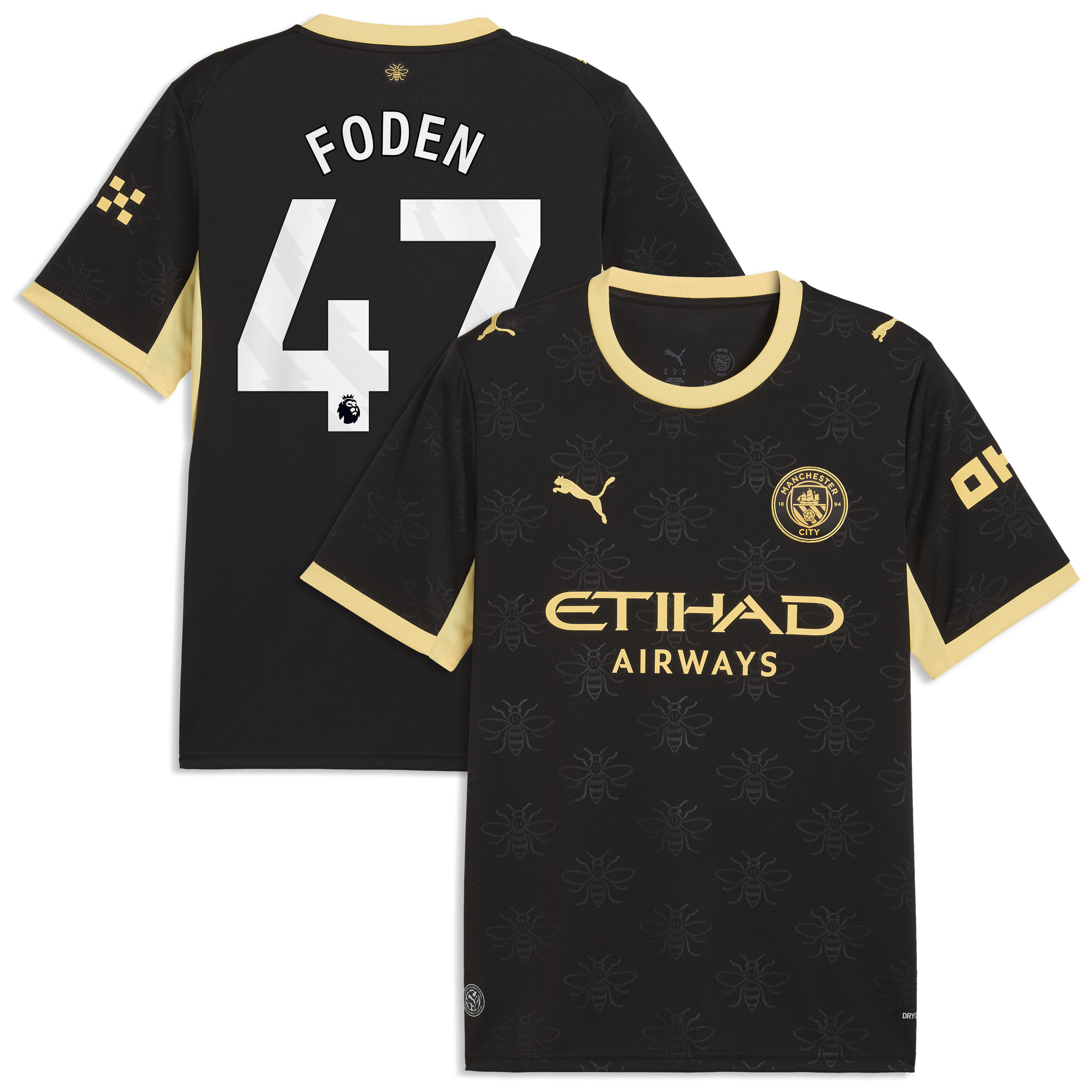 Phil Foden Manchester City 2026/27 Away Replica Jersey Black