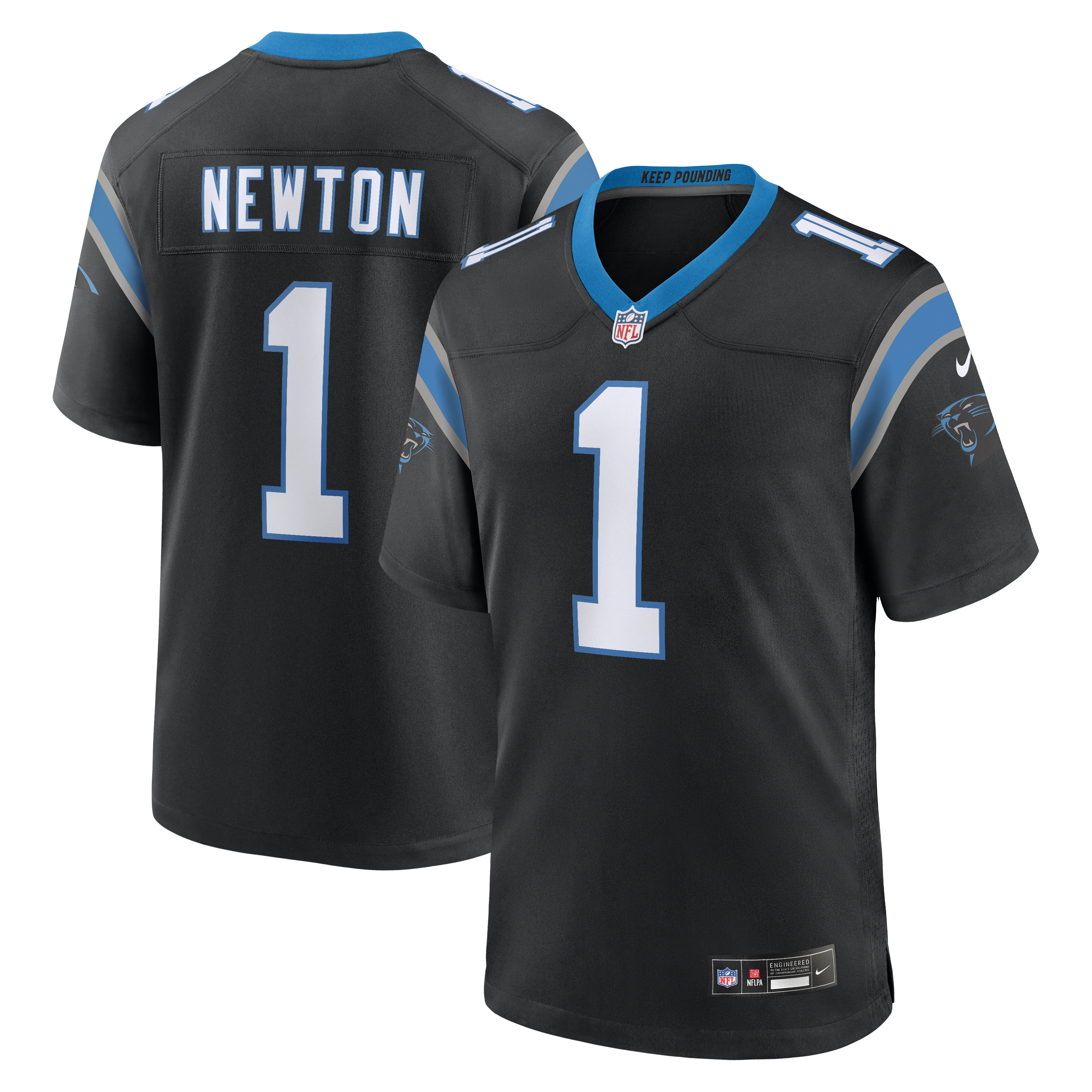 Cam Newton Carolina Panthers Team Retired Game Jersey Black