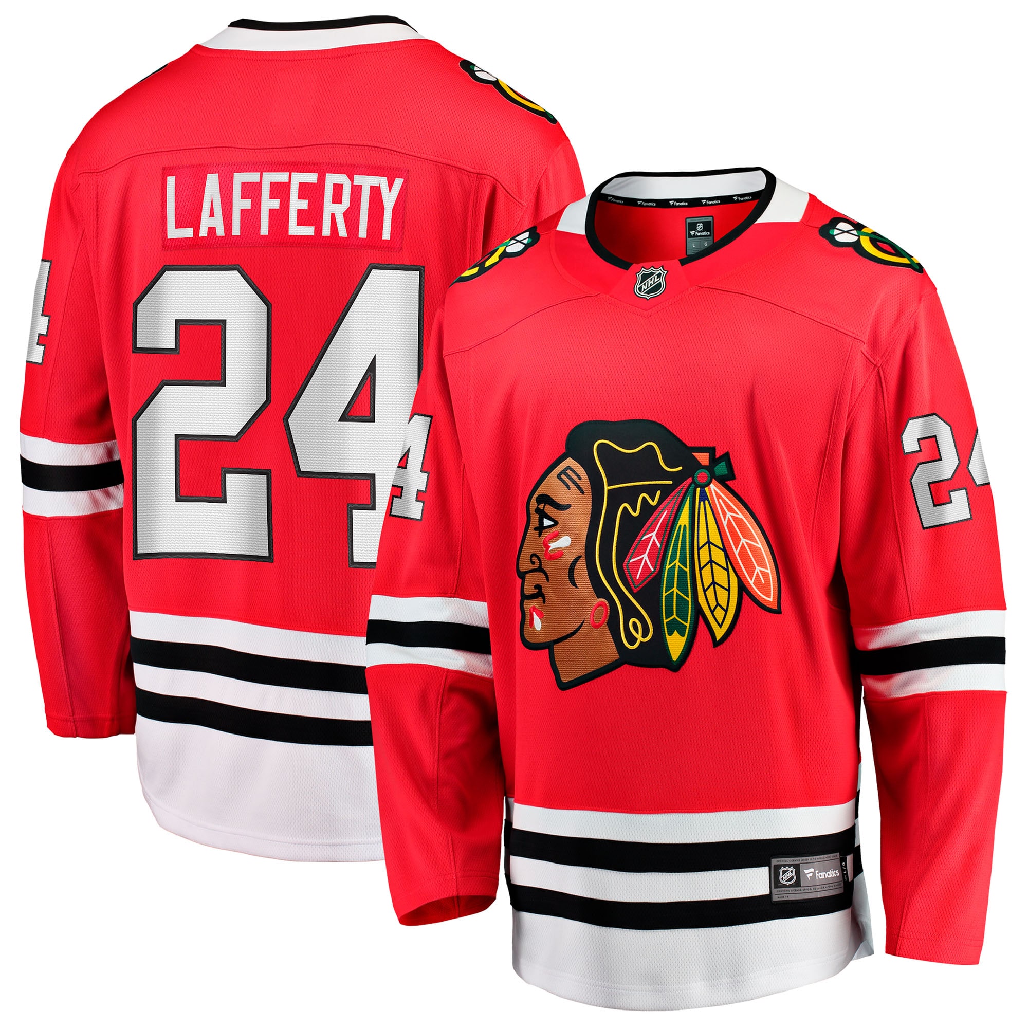 Sam Lafferty Chicago Blackhawks Home Breakaway Jersey Red