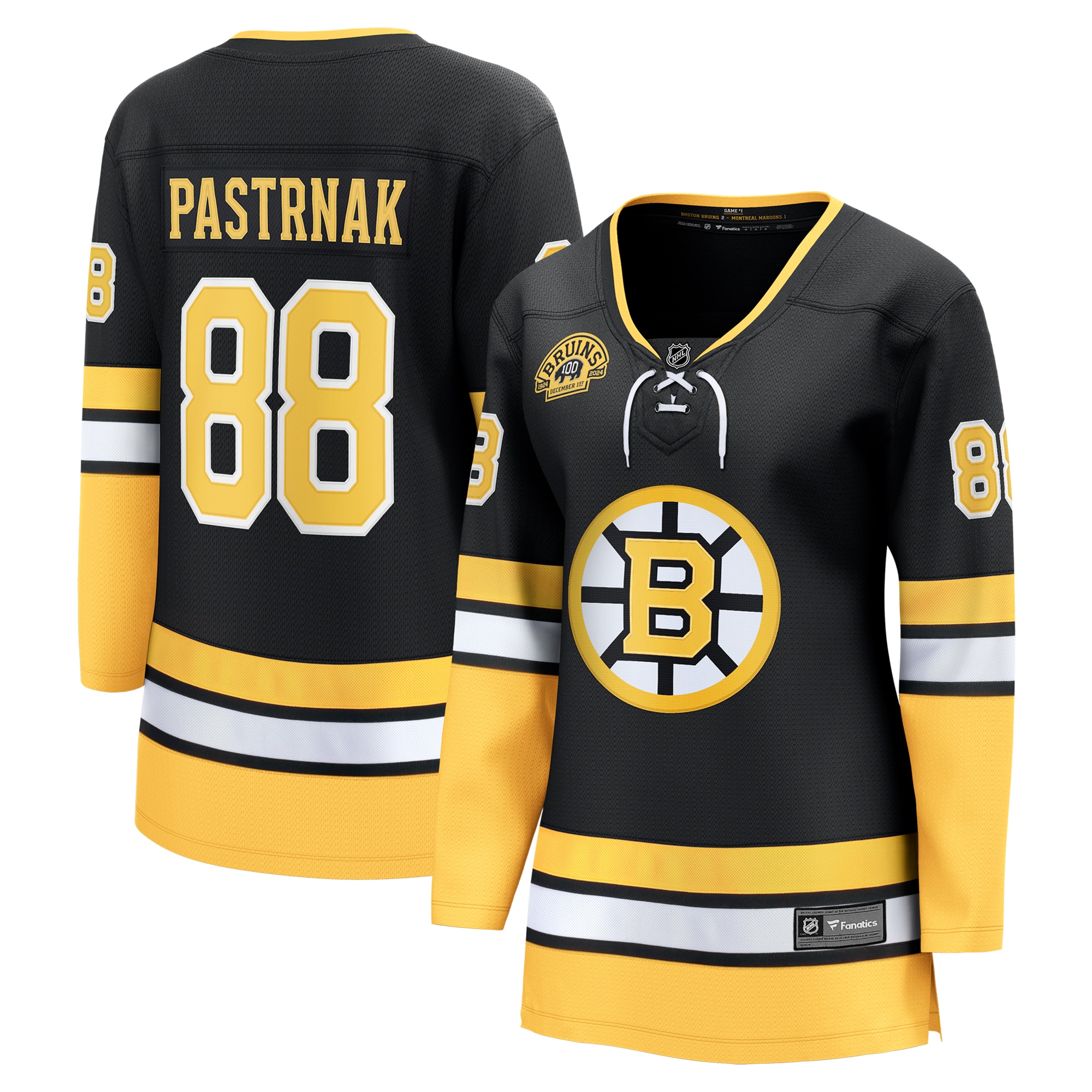 David Pastrnak Boston Bruins 100th Anniversary Breakaway Jersey Black Men