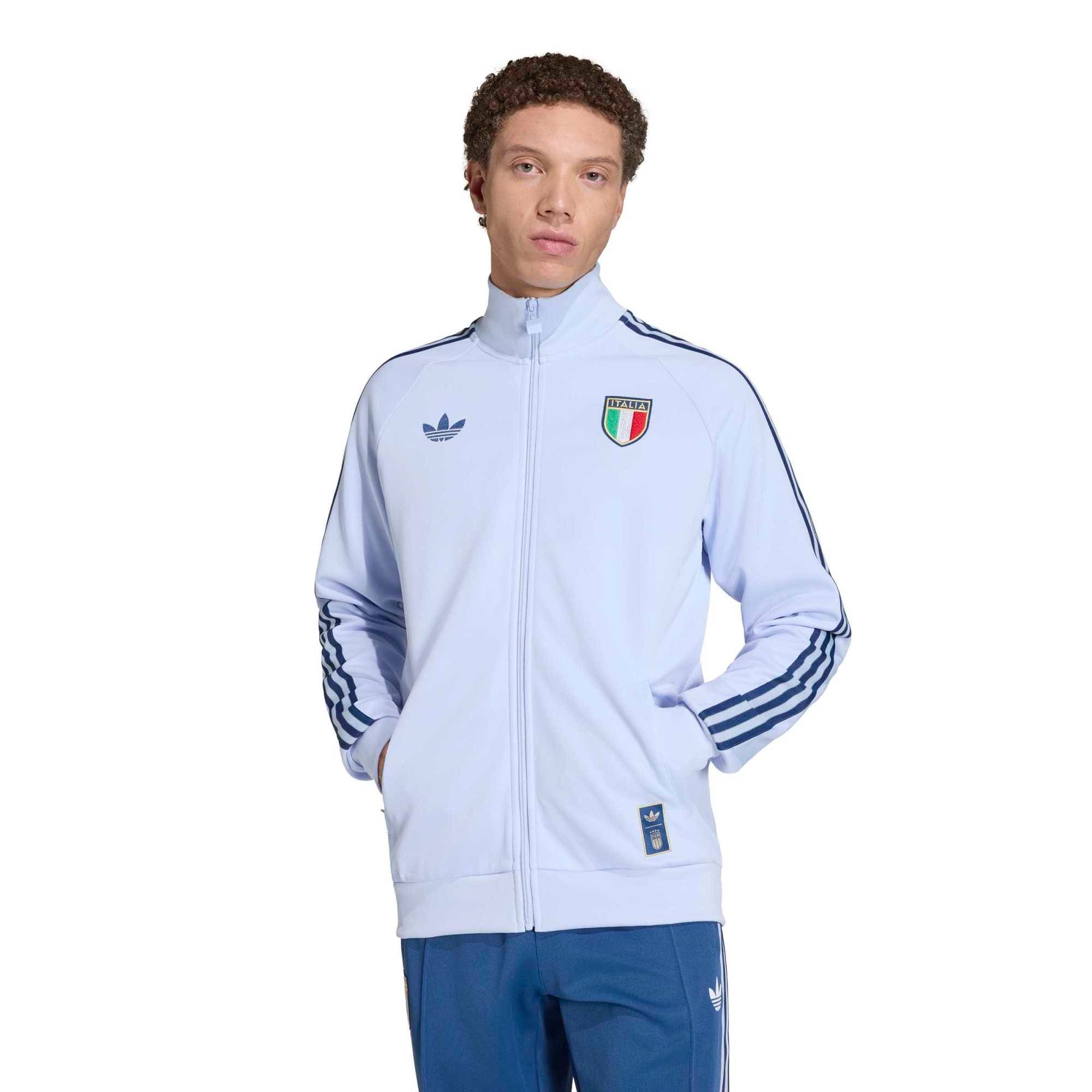 Italy National Team Originals Full Zip Track Jacket Light Blue
