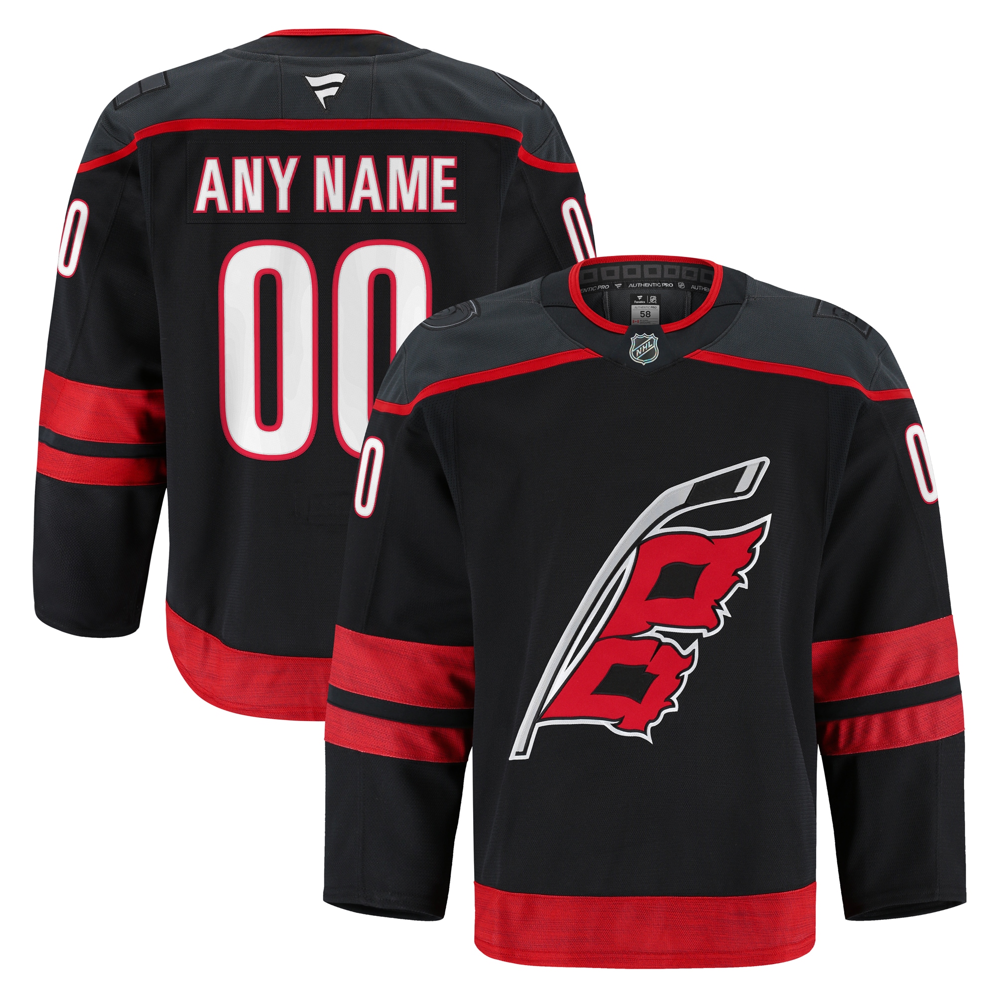 Carolina Hurricanes Home Pro Custom Jersey Black