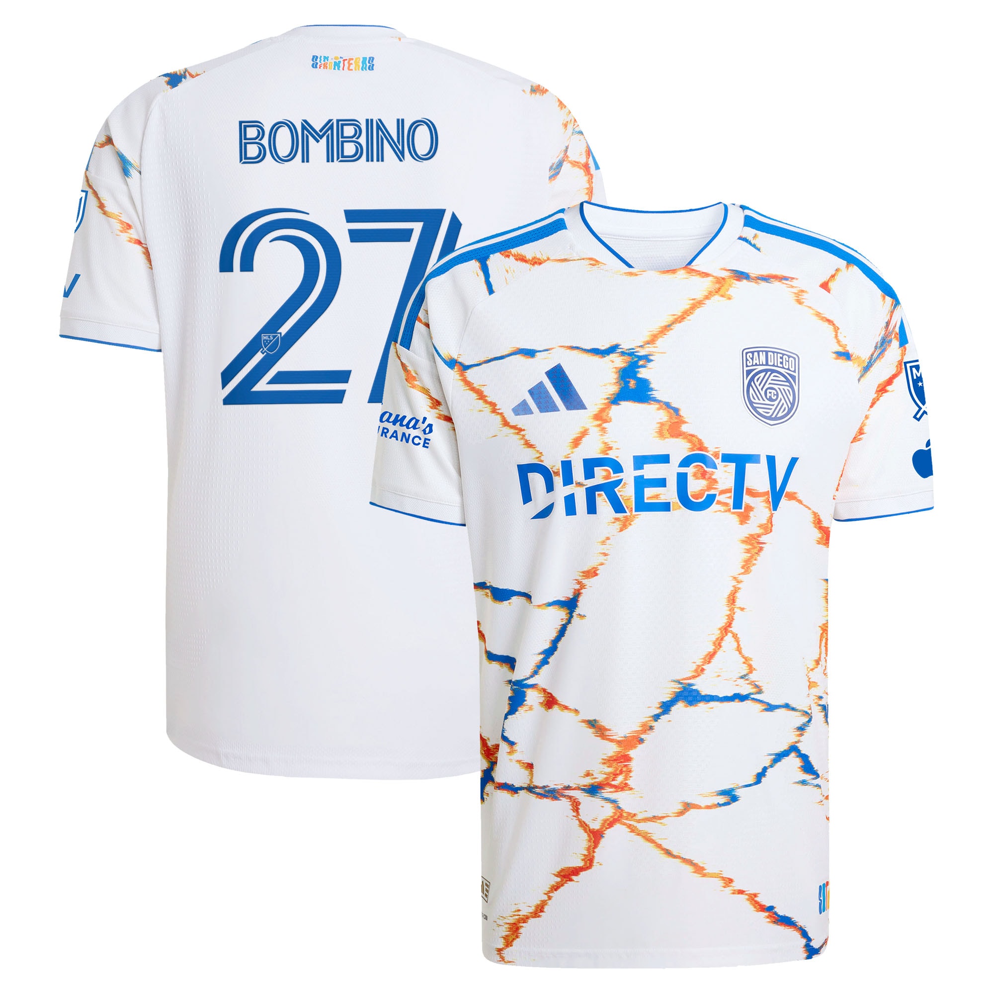 Luca Bombino San Diego Fc 2026 Unprecedented Unity Kit On Field Patch Jersey White
