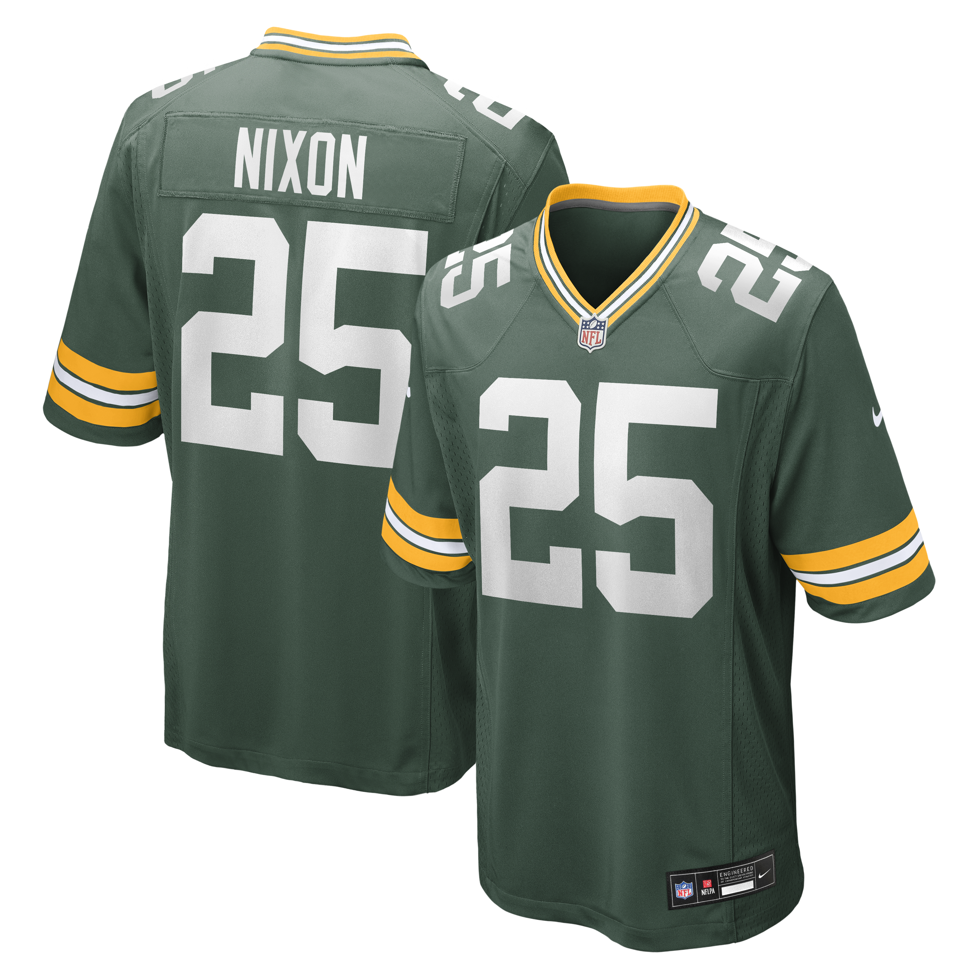 Keisean Nixon Green Bay Packers Game Player Jersey Green