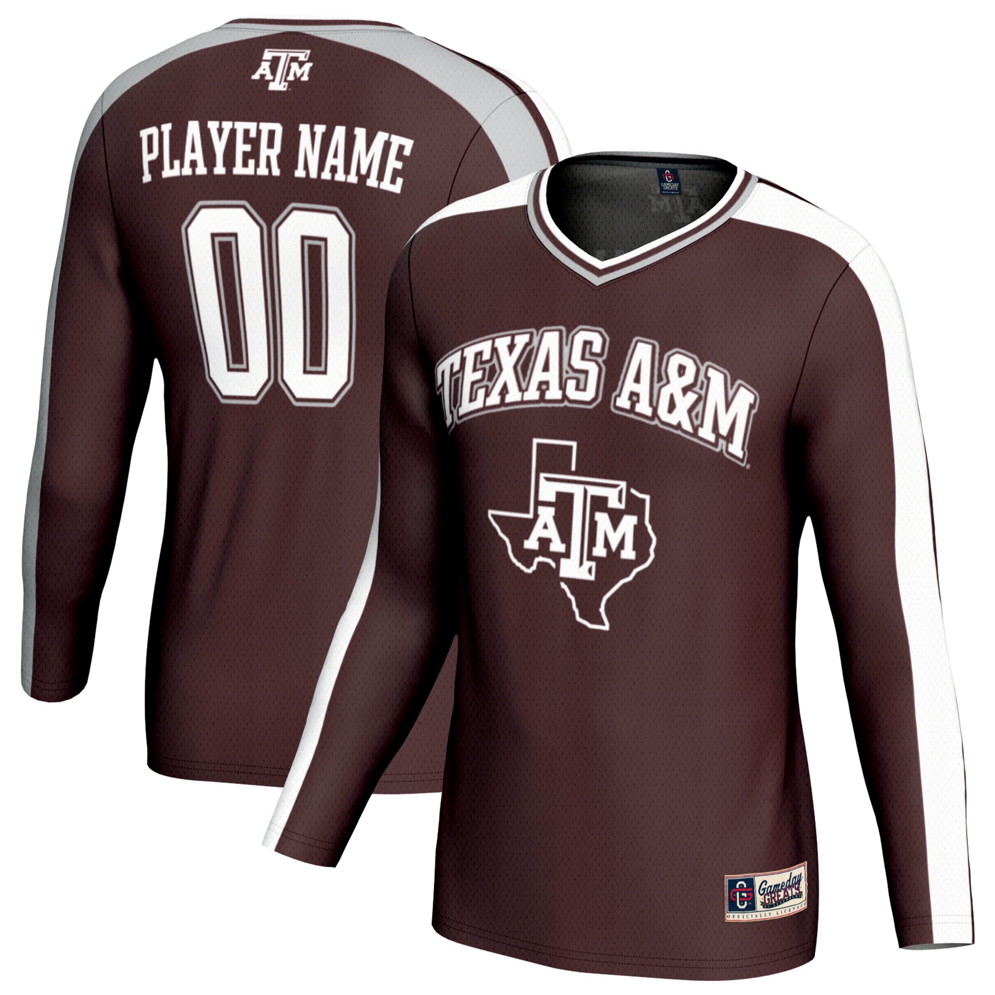 Texas A M Aggies Gameday Greats Nil Pick A Player Collegiate Volleyball Lightweight Fashion Jersey Maroon Men