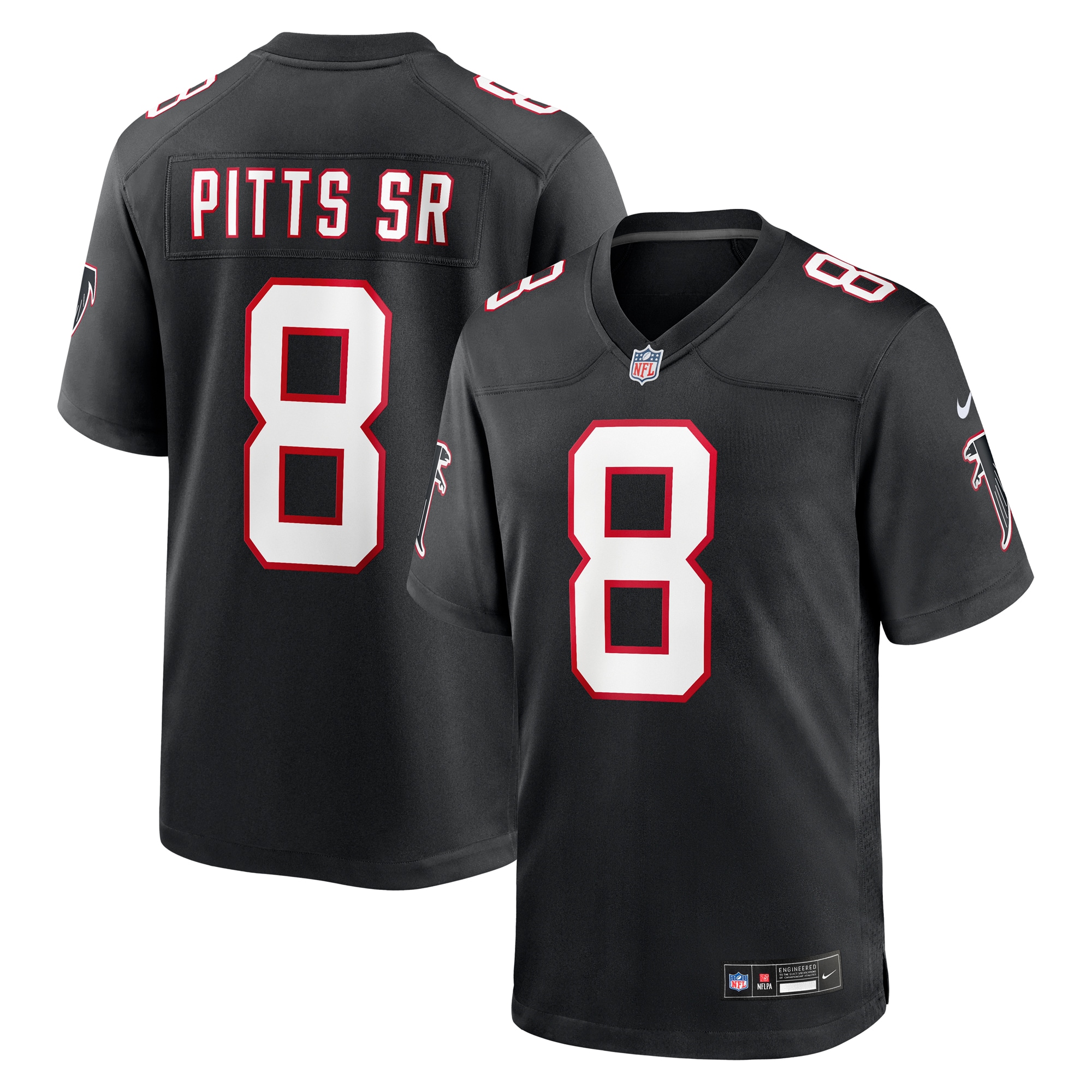 Kyle Pitts Sr Atlanta Falcons Alternate Game Jersey Black