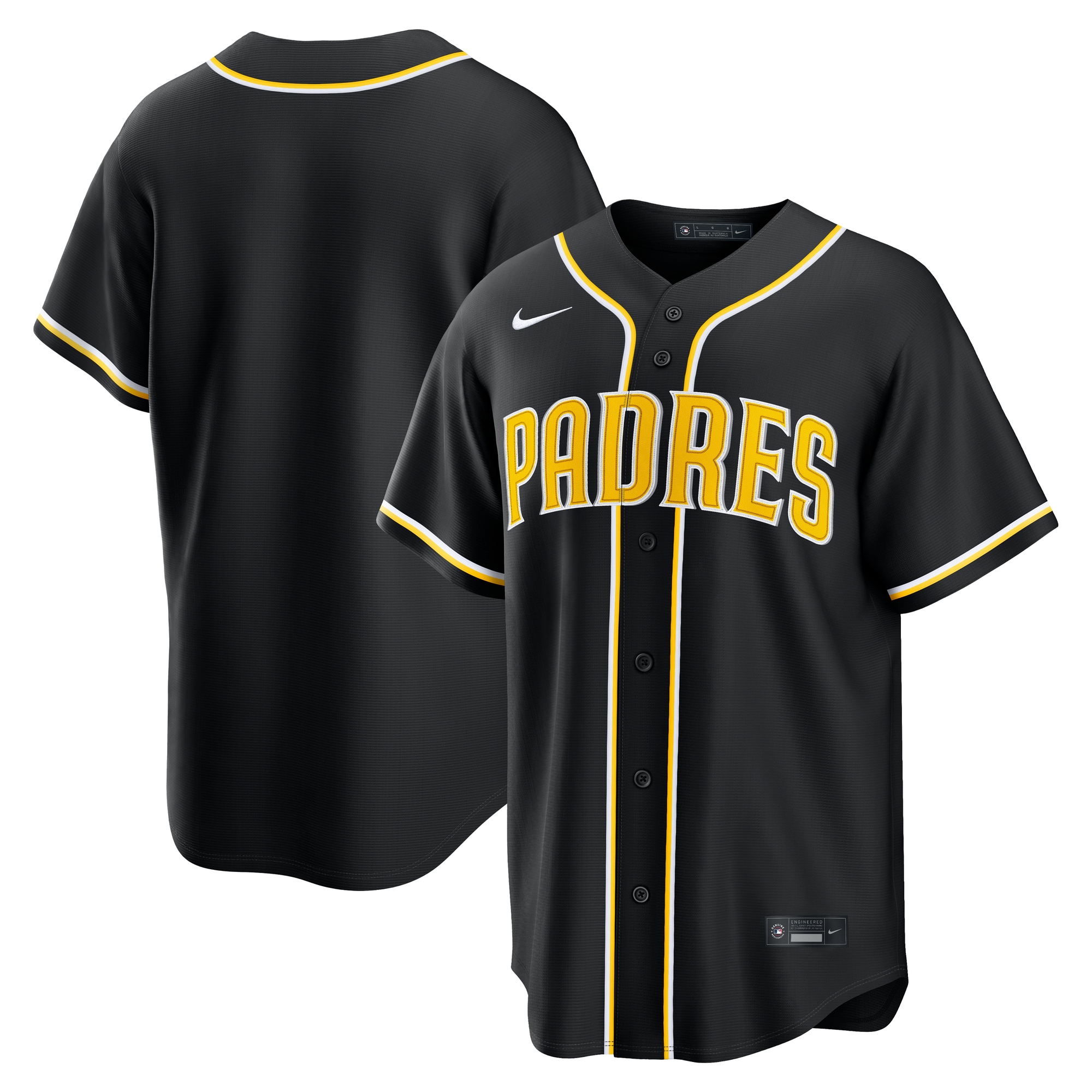 San Diego Padres Fashion Replica Black Out Jersey