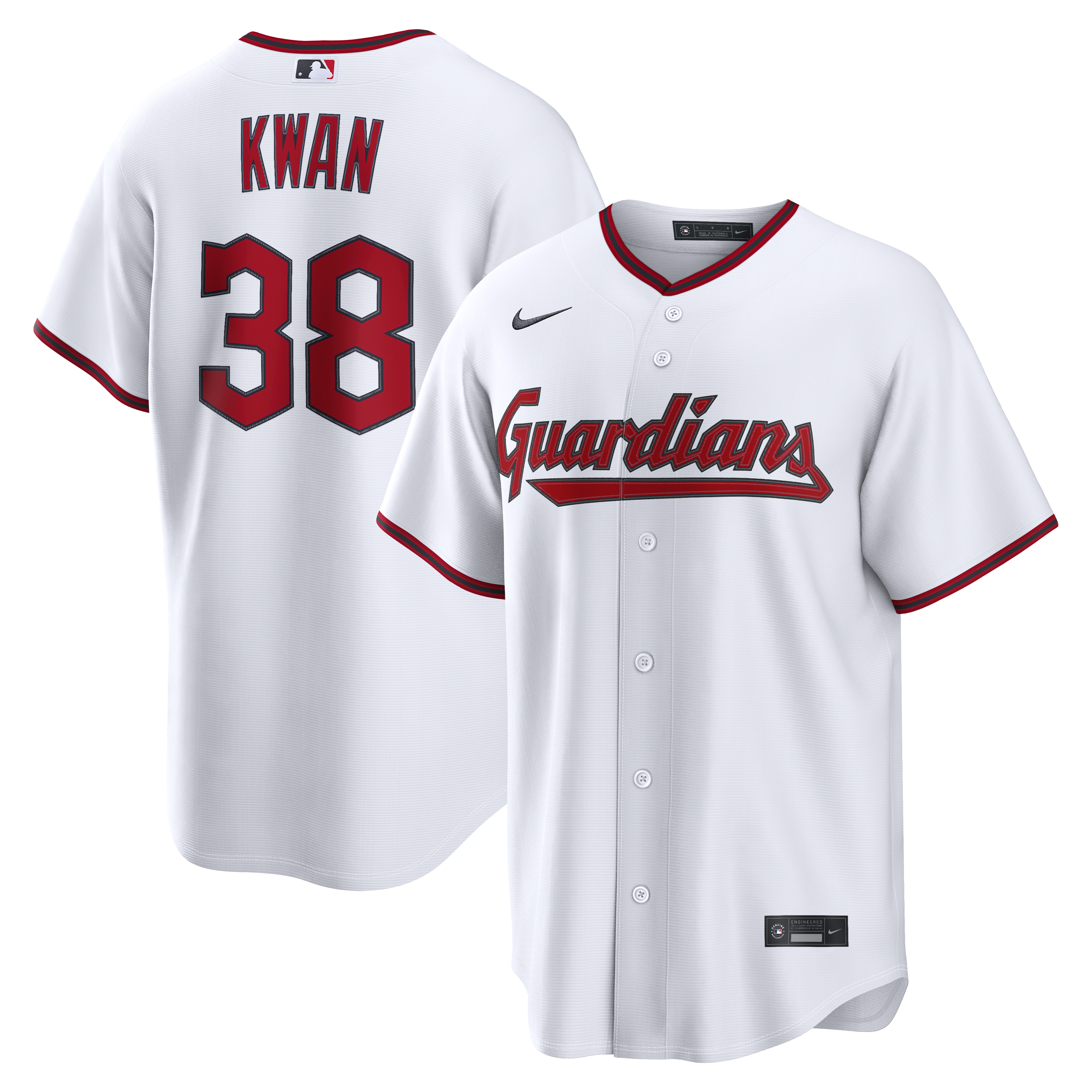 Steven Kwan Cleveland Guardians Home Replica Jersey White