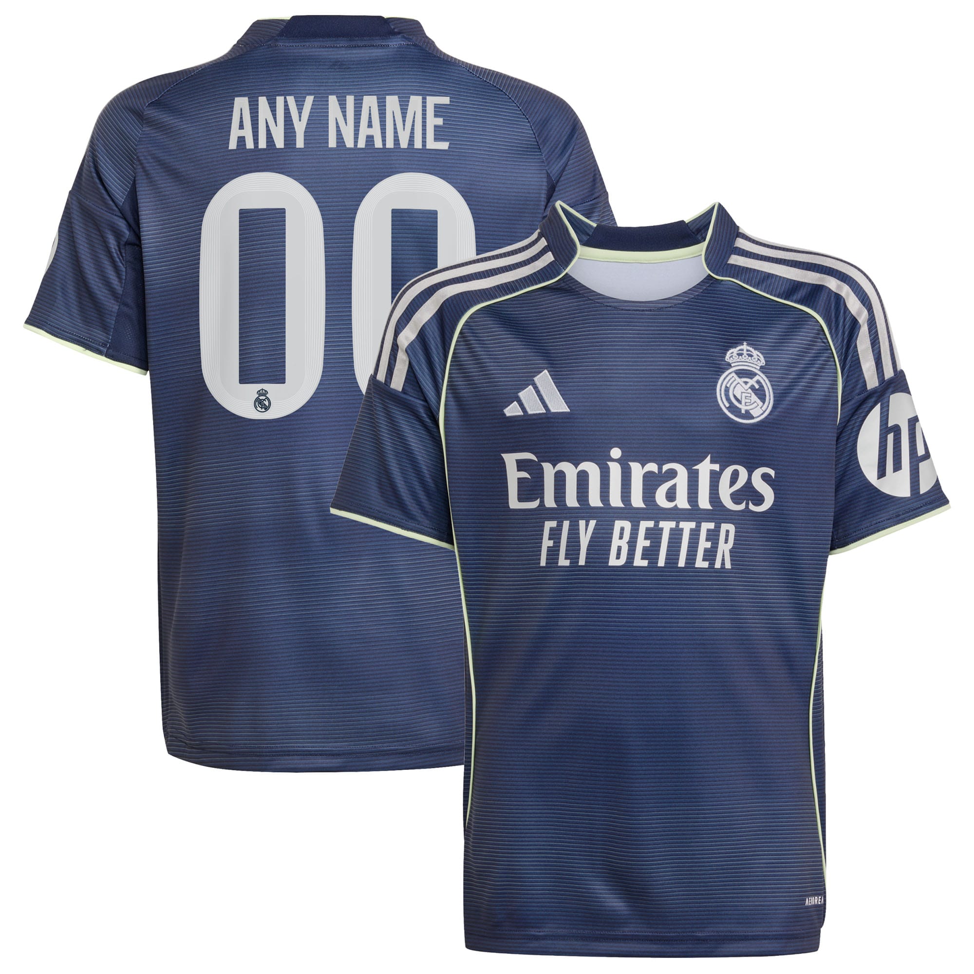 Real Madrid Youth 2025/26 Away Replica Custom Jersey Blue