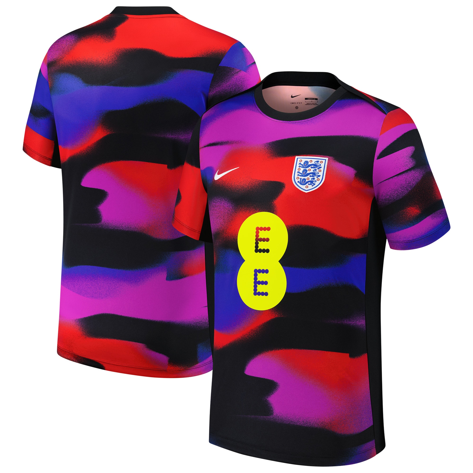 England National Team 2025 Academy Pro Pre Match Performance Top Black Men