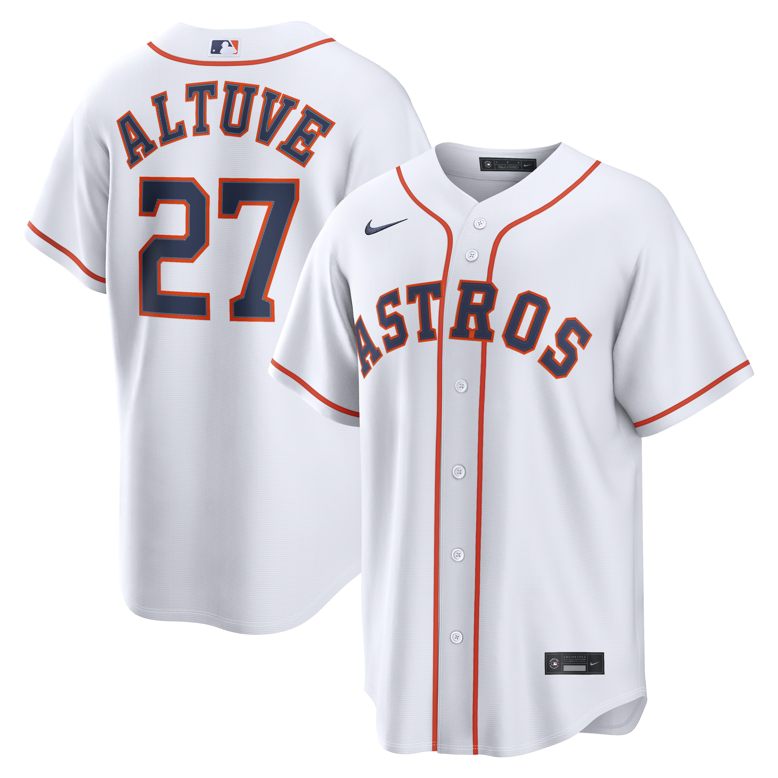 Jose Altuve Houston Astros Home Replica Jersey White