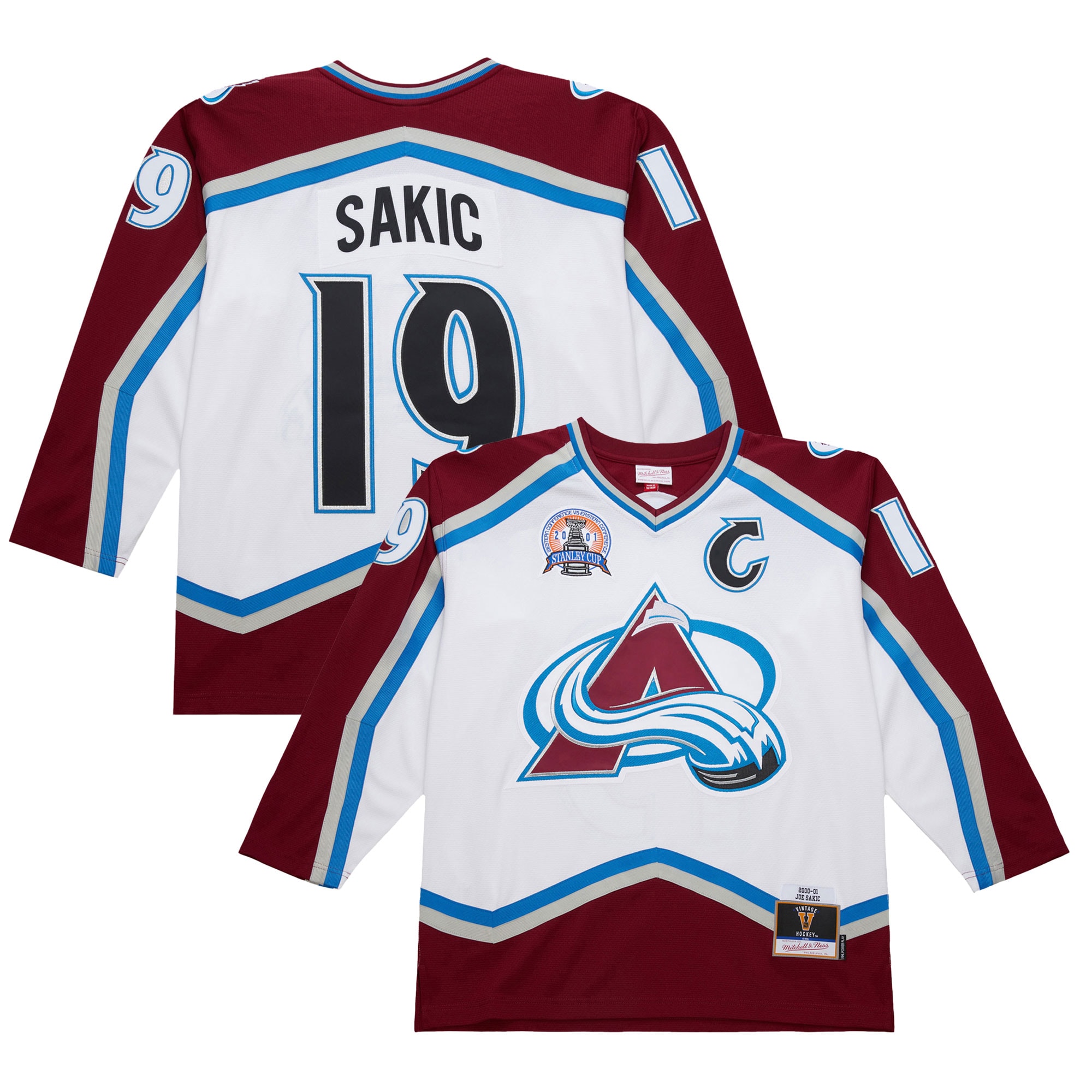 Joe Sakic Colorado Avalanche 2000/01 Power Play Jersey White