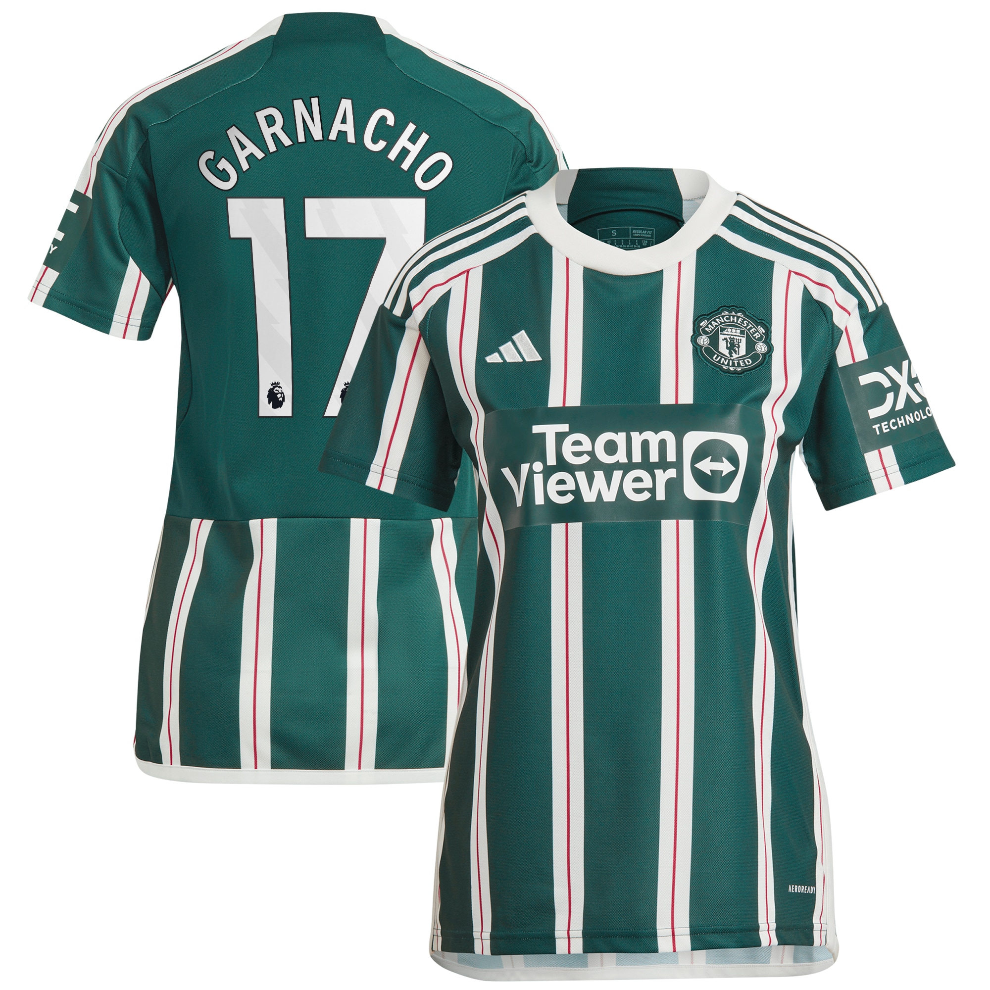 Alejandro Garnacho Manchester United 2023/24 Away Replica Player Jersey Green Men