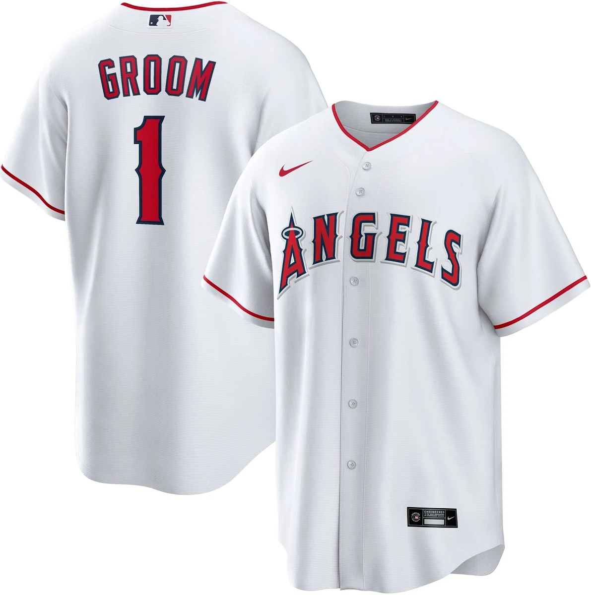 Los Angeles Angels 1 Groom Home Replica Jersey White